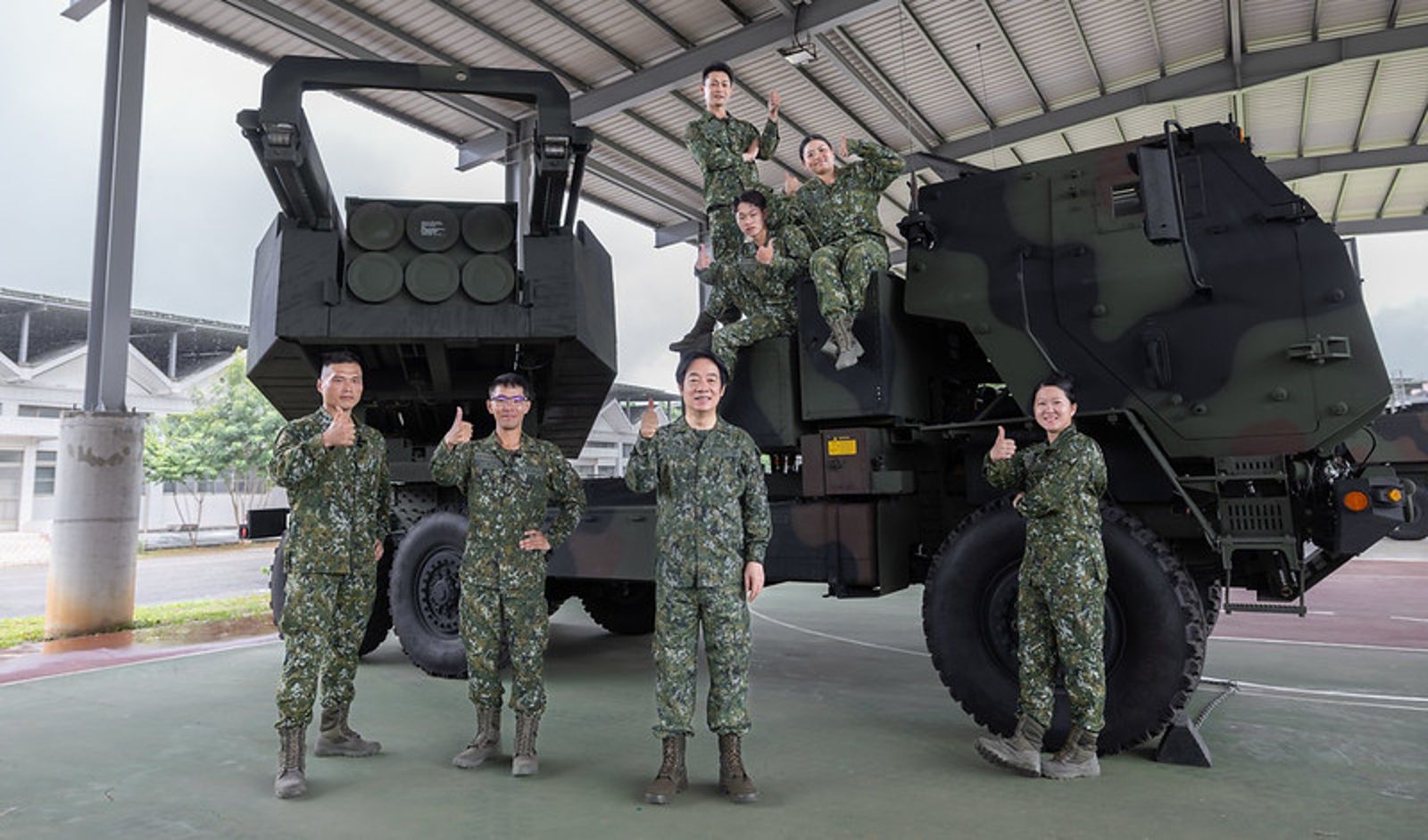 賴清德日前赴台中「陸軍砲兵第58指揮部」，特別錄製「國軍精神戰力專案教育」勗勉影片。（圖／總統府提供）