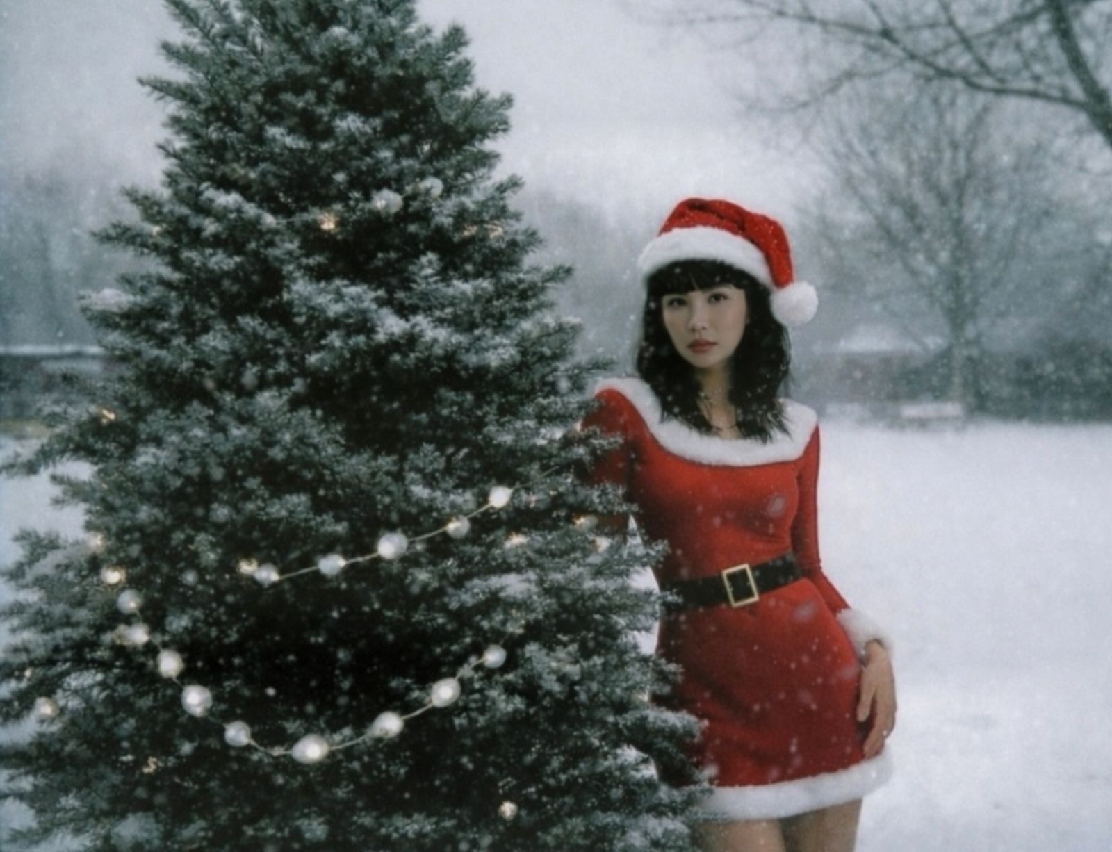 魏如萱分享穿聖誕裙美照。翻攝waawei IG