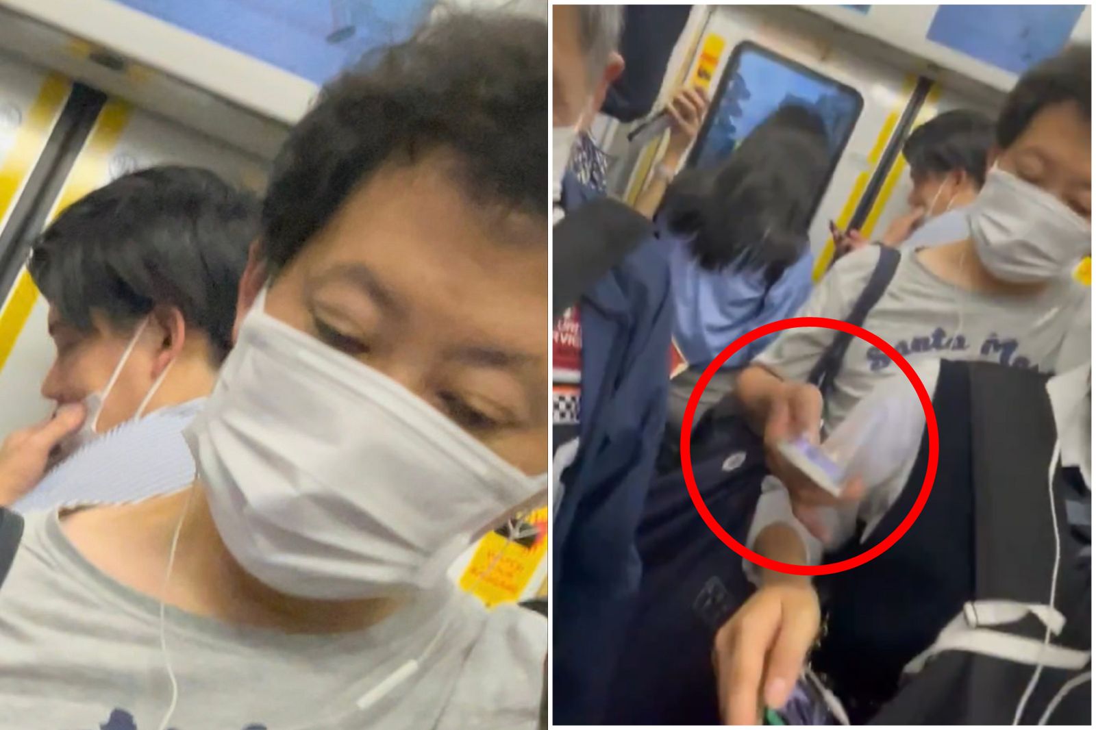 日本出現新型電車癡漢! 假滑手機真亂摸女生