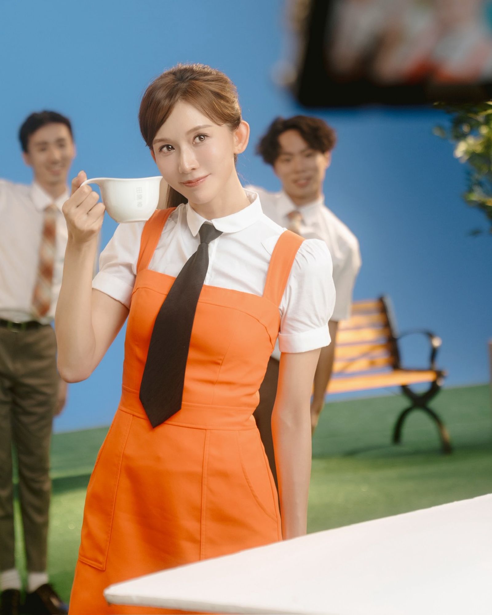 林志玲近日為代言拍攝新廣告。田原香滴雞精提供