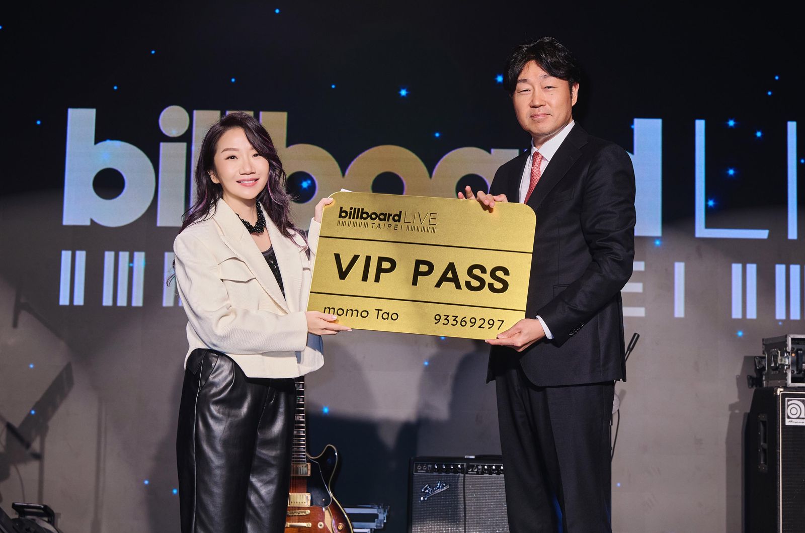 陶晶瑩獲贈該場地VIP金卡。Billboard Live TAIPEI提供