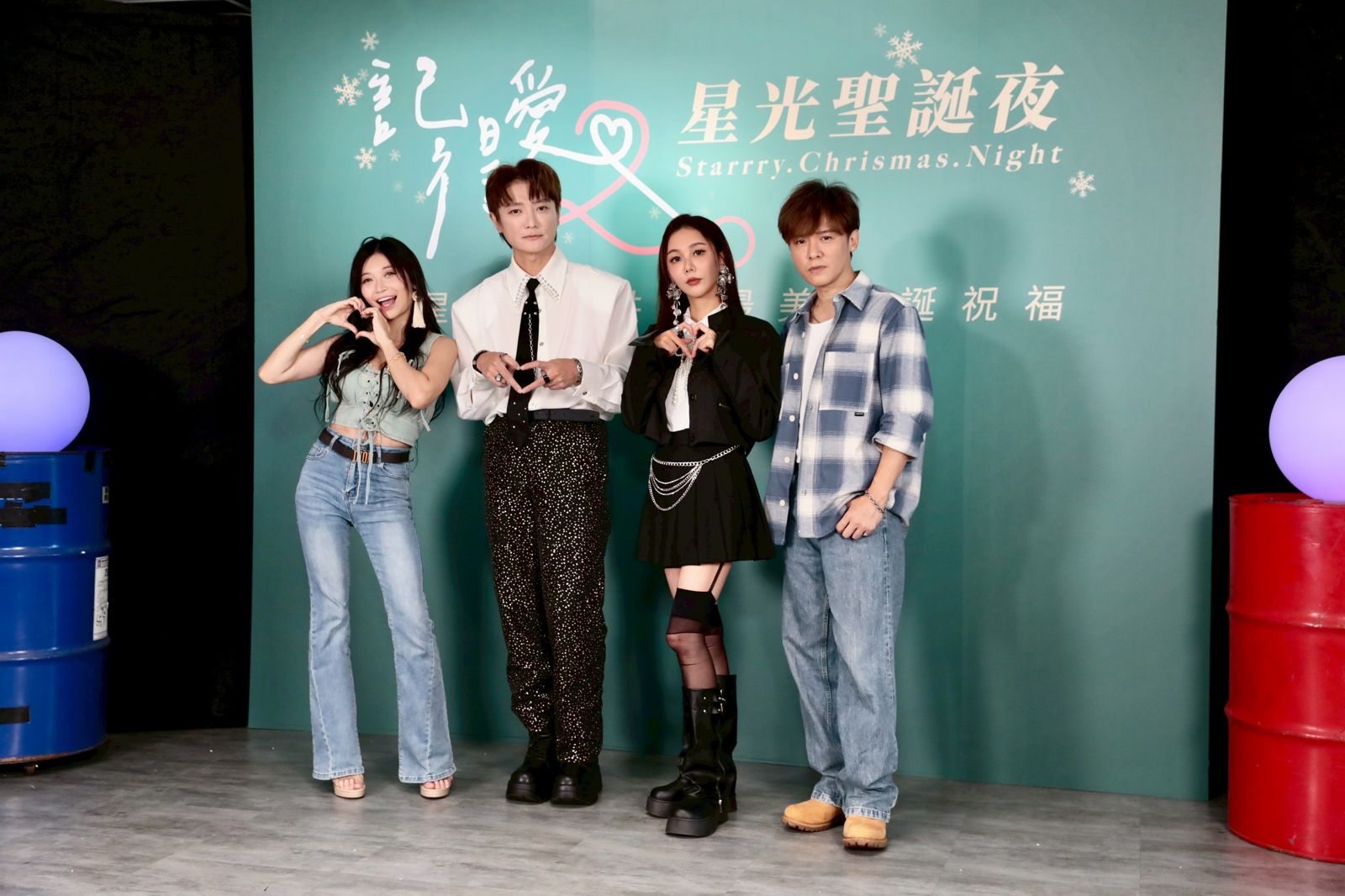 阿沁18日率楊婷婭等藝人出席記者會。林煒凱攝