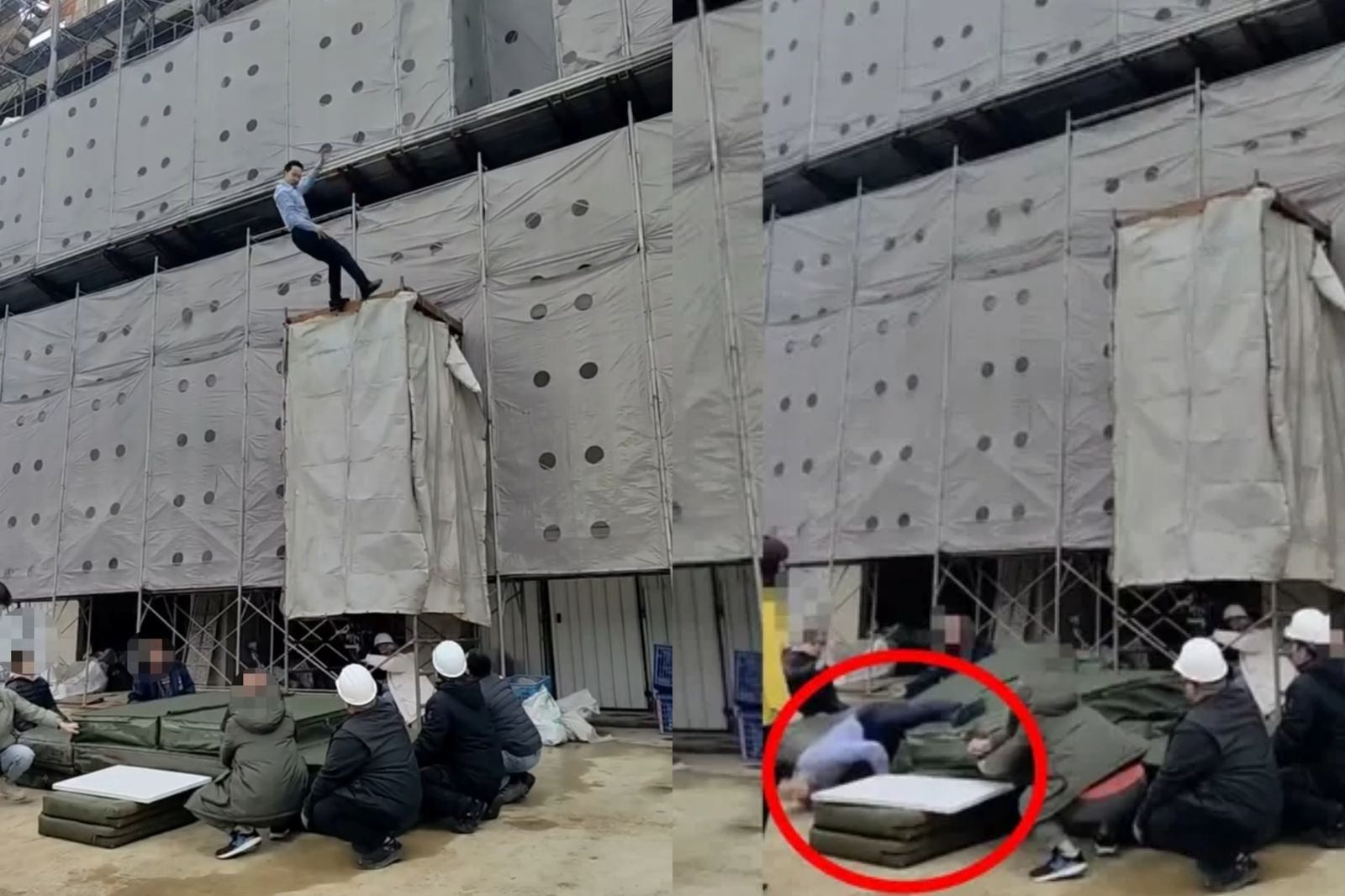 《豆腐媽媽》替身4公尺高台「頭墜地」驚悚影片曝光　家屬控訴未投保「僅送６顆蘋果」