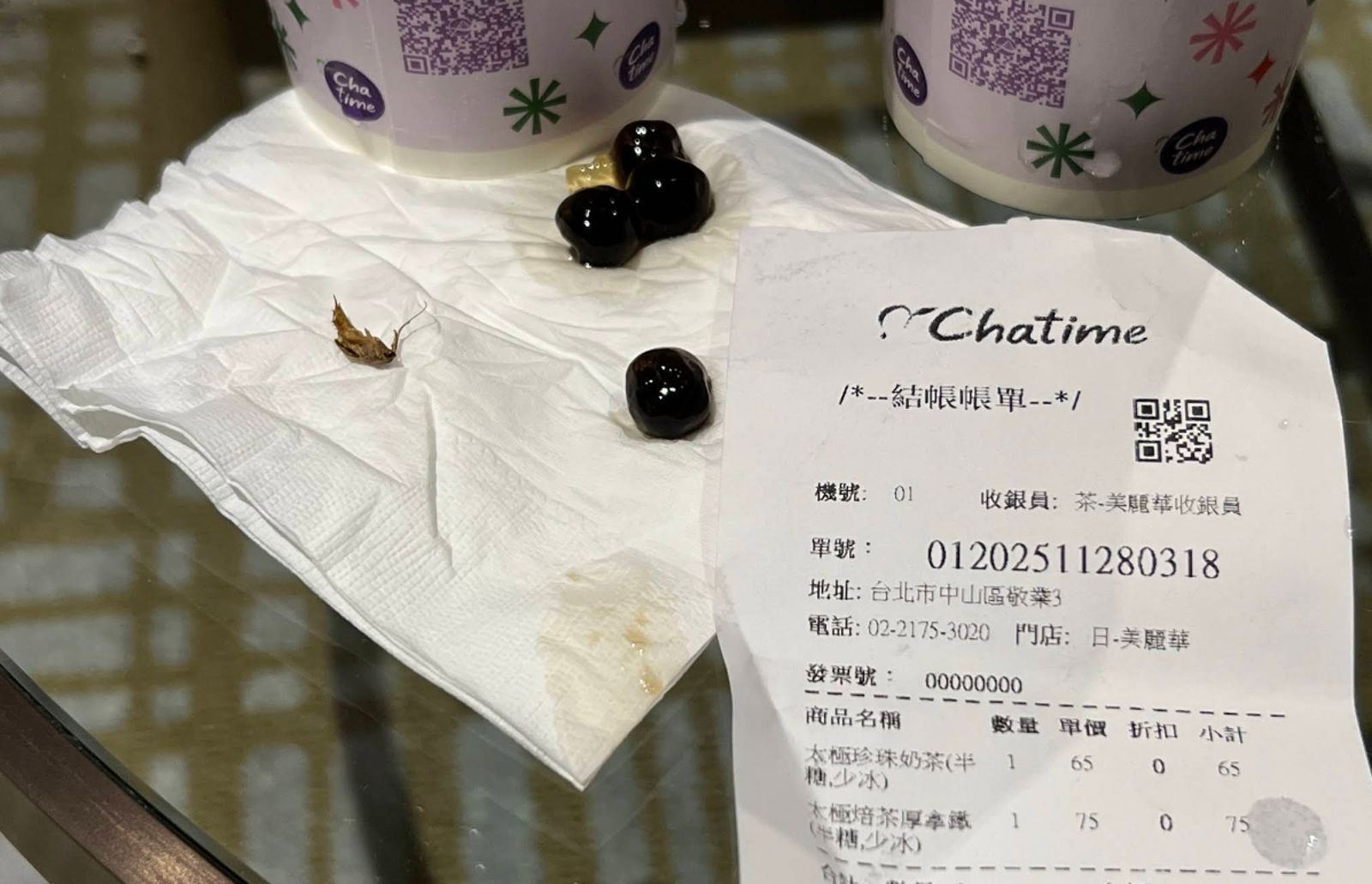 日出茶太爆蟑螂風波!珍奶吸出「完整小強」噁到狂吐 全台門市停業1天清消