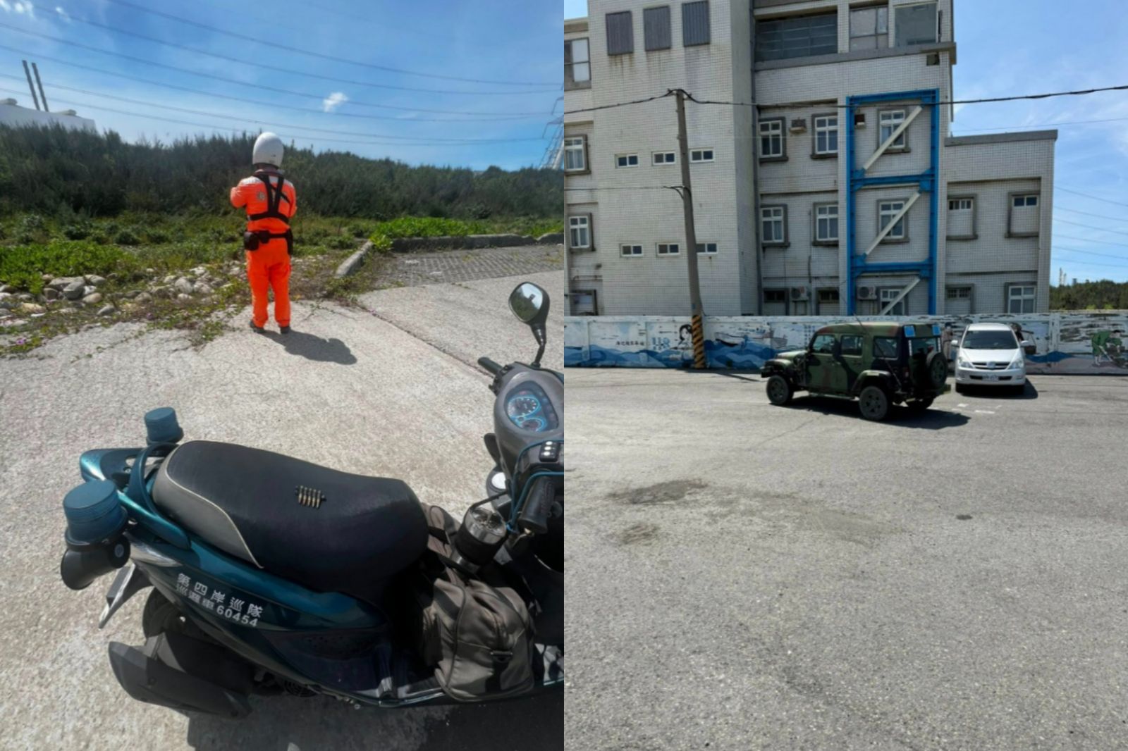 海巡署人員及陸軍部隊257旅均有前往現場。圖／翻攝自爆料公社