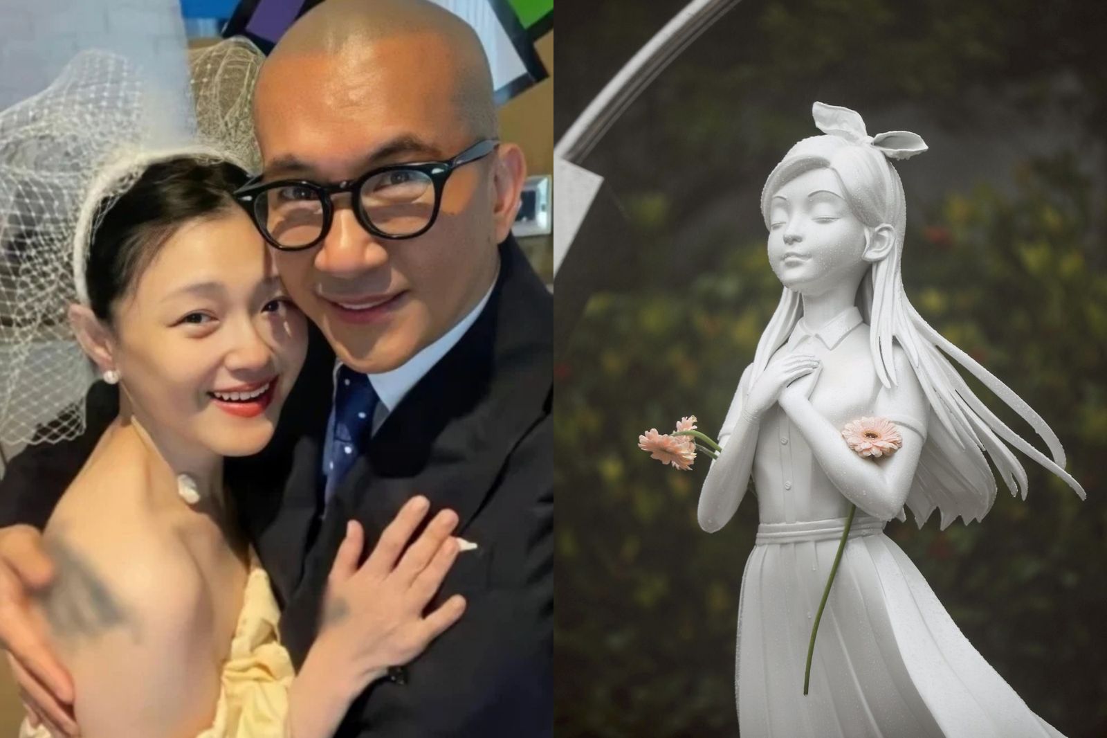 大S(左)與具俊曄超越生死的愛情,連韓國媒體都十分關注。翻攝NATE、鄒保祥攝