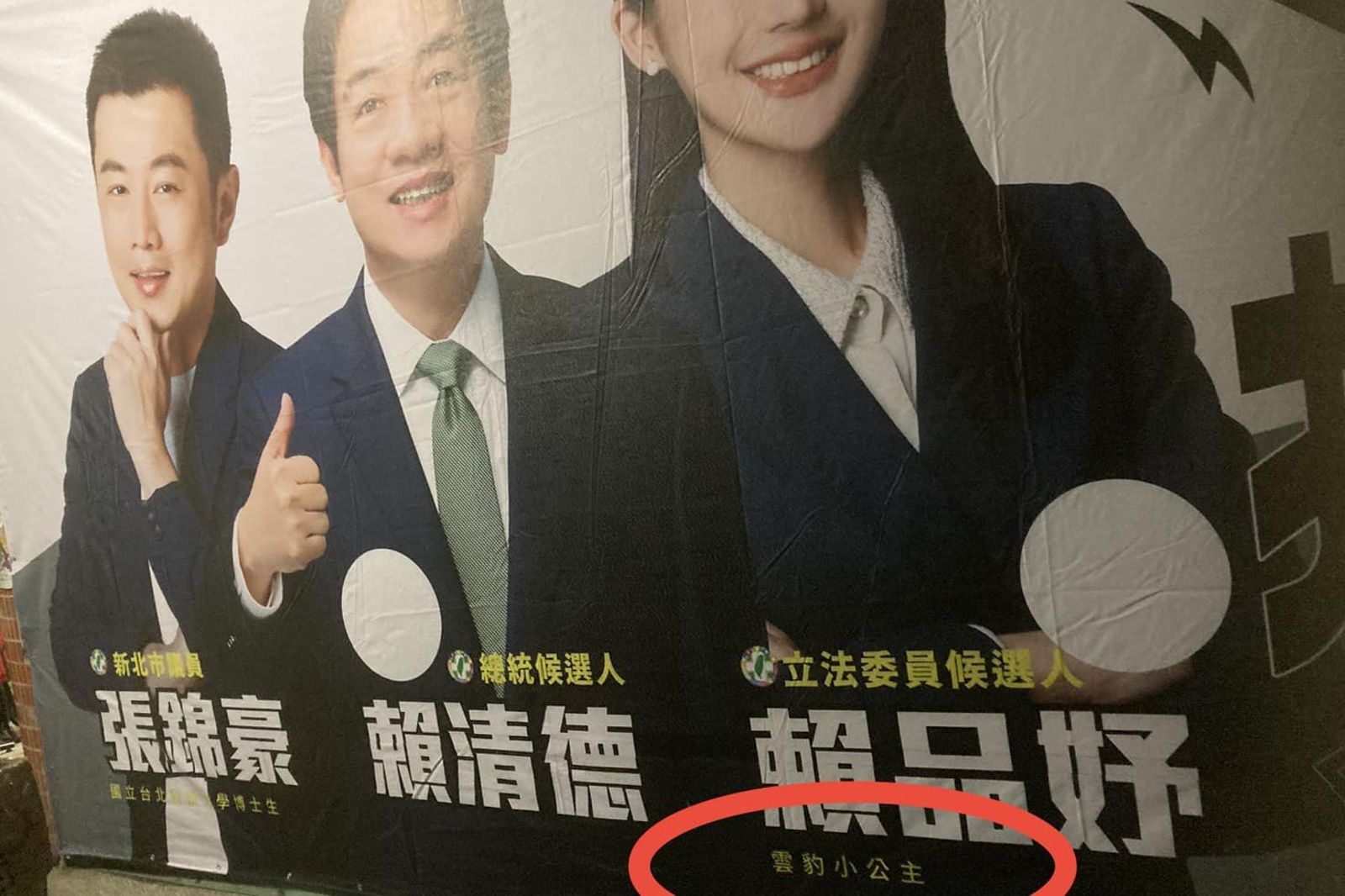 賴品妤反嗆酸民奴才命！網挖出競選看板曾自稱「雲豹小公主」