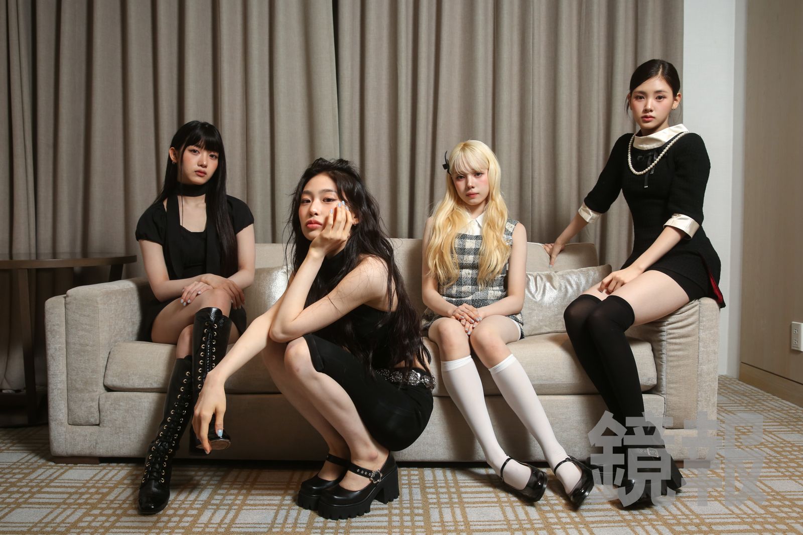 Baby DONT Cry隊長Yihyun(右起)領軍Mia、Beni、Kumi接受專訪。李鍾泉攝