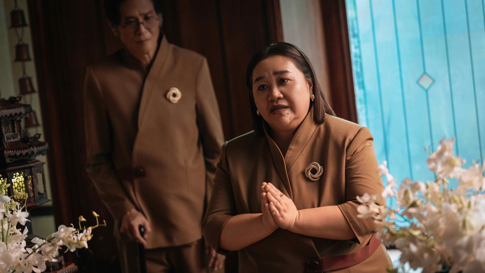 鍾欣凌在《回魂計》中飾邪教教主,要兒子傅孟柏承擔自己造的罪孽。Netflix提供