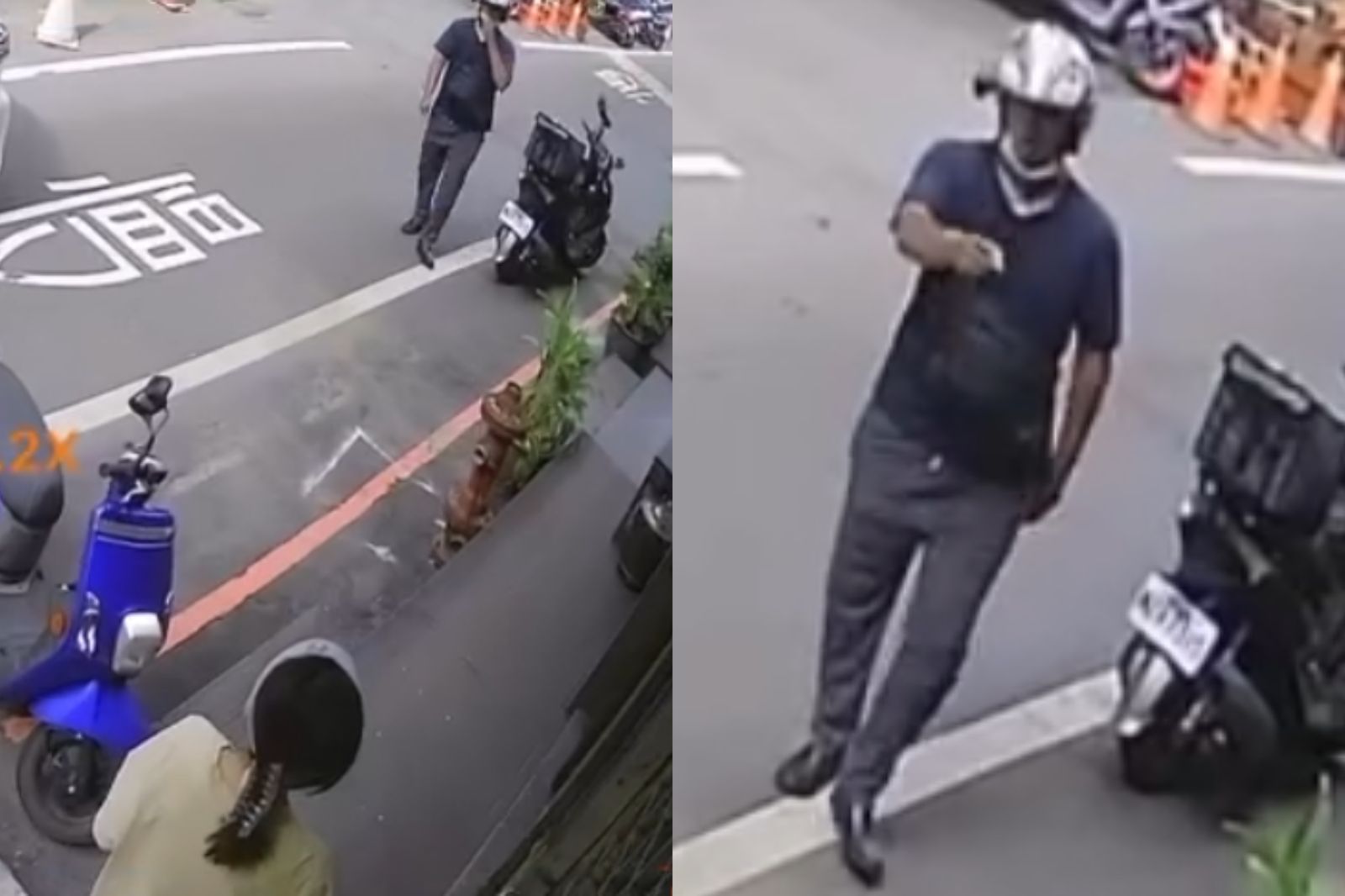 女子衝向前找外送員理論。圖/翻攝自Threads@koroke_chen