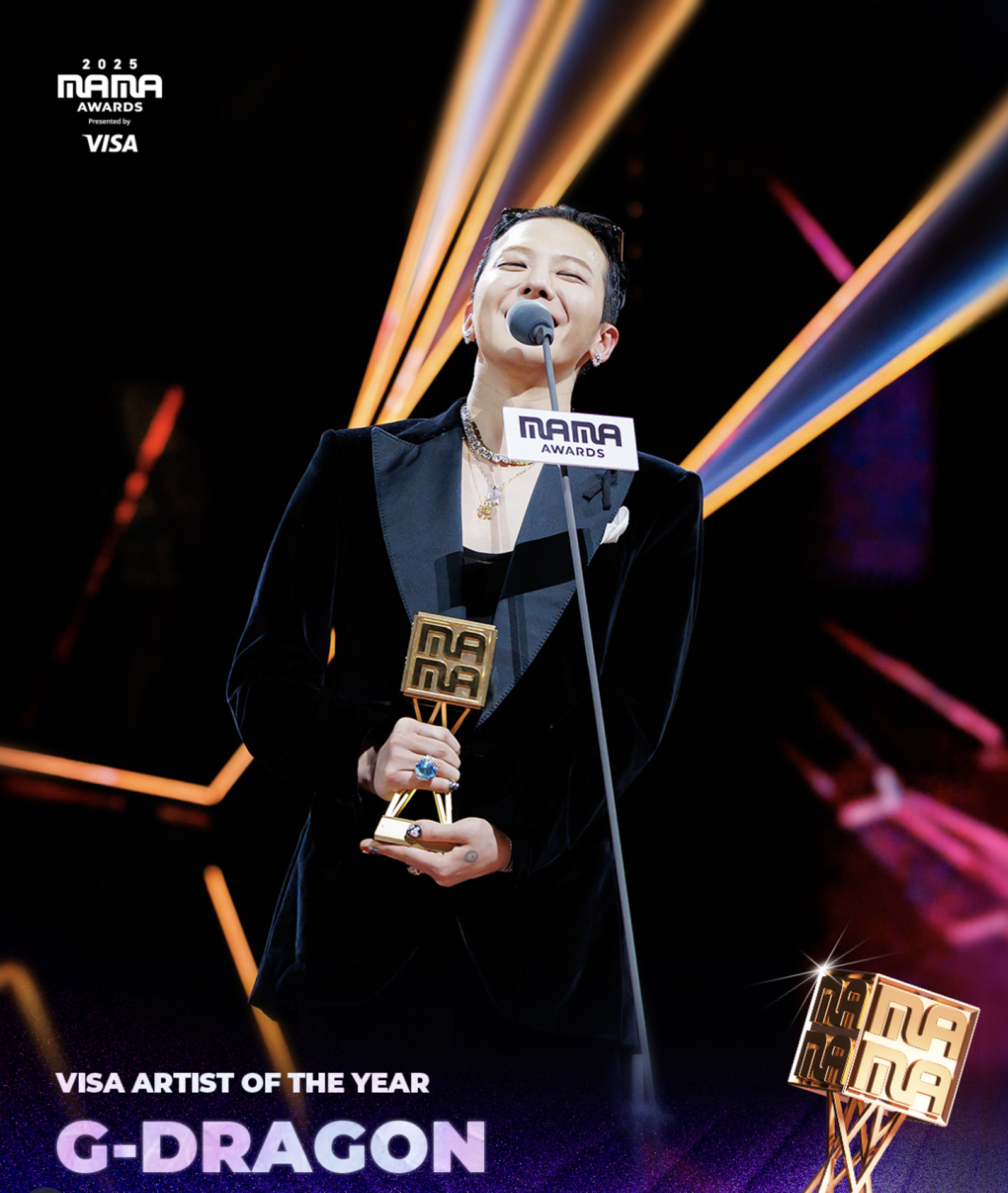 GD出席MAMA AWARDS。翻攝IG @mnet_mama