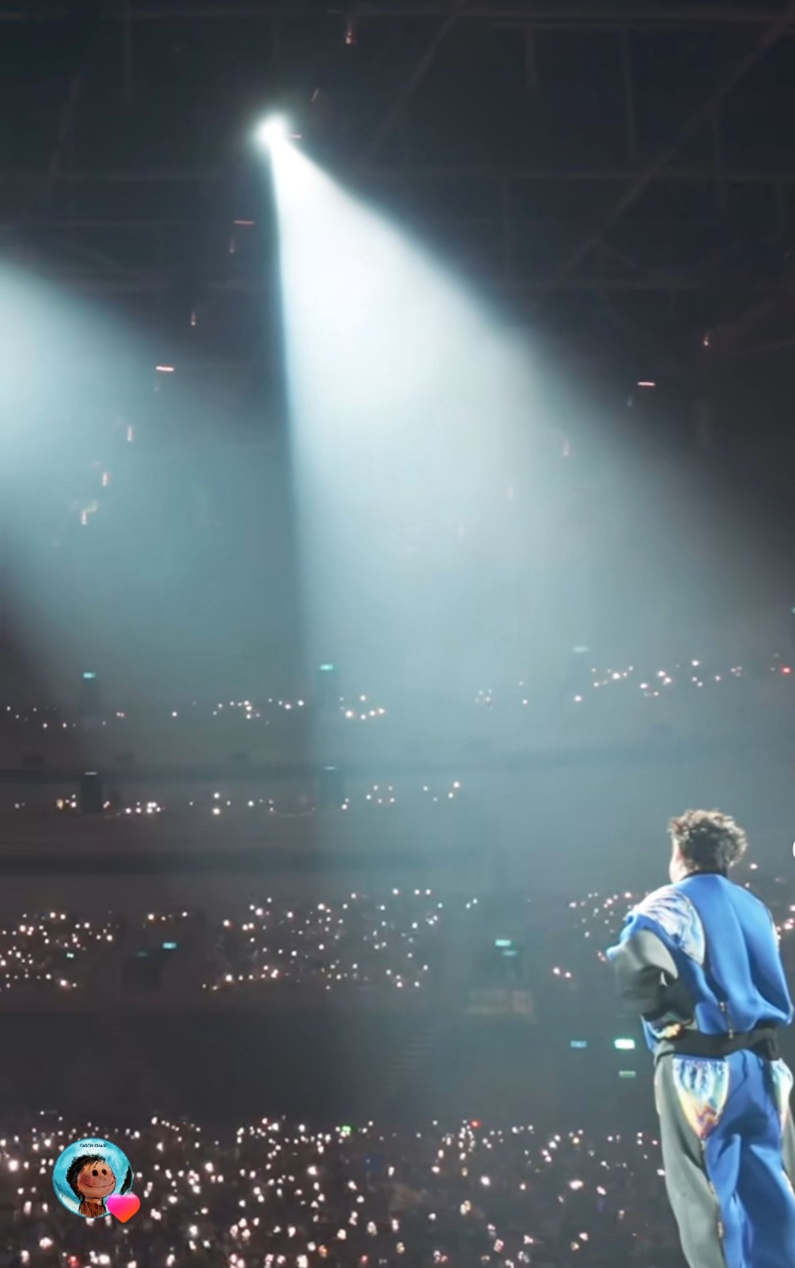 全場高舉小天燈氣氛感人。翻攝IG