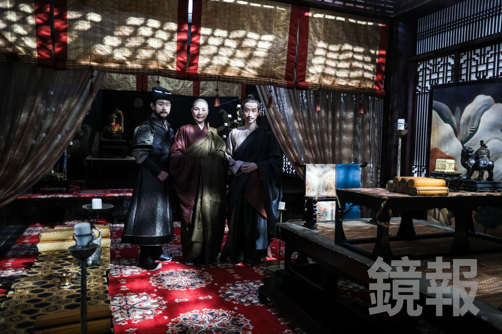 陳家逵（左起）、唐美雲、陳竹昇合作《鳩摩羅什‧千年⼀譯》。鄒保祥攝