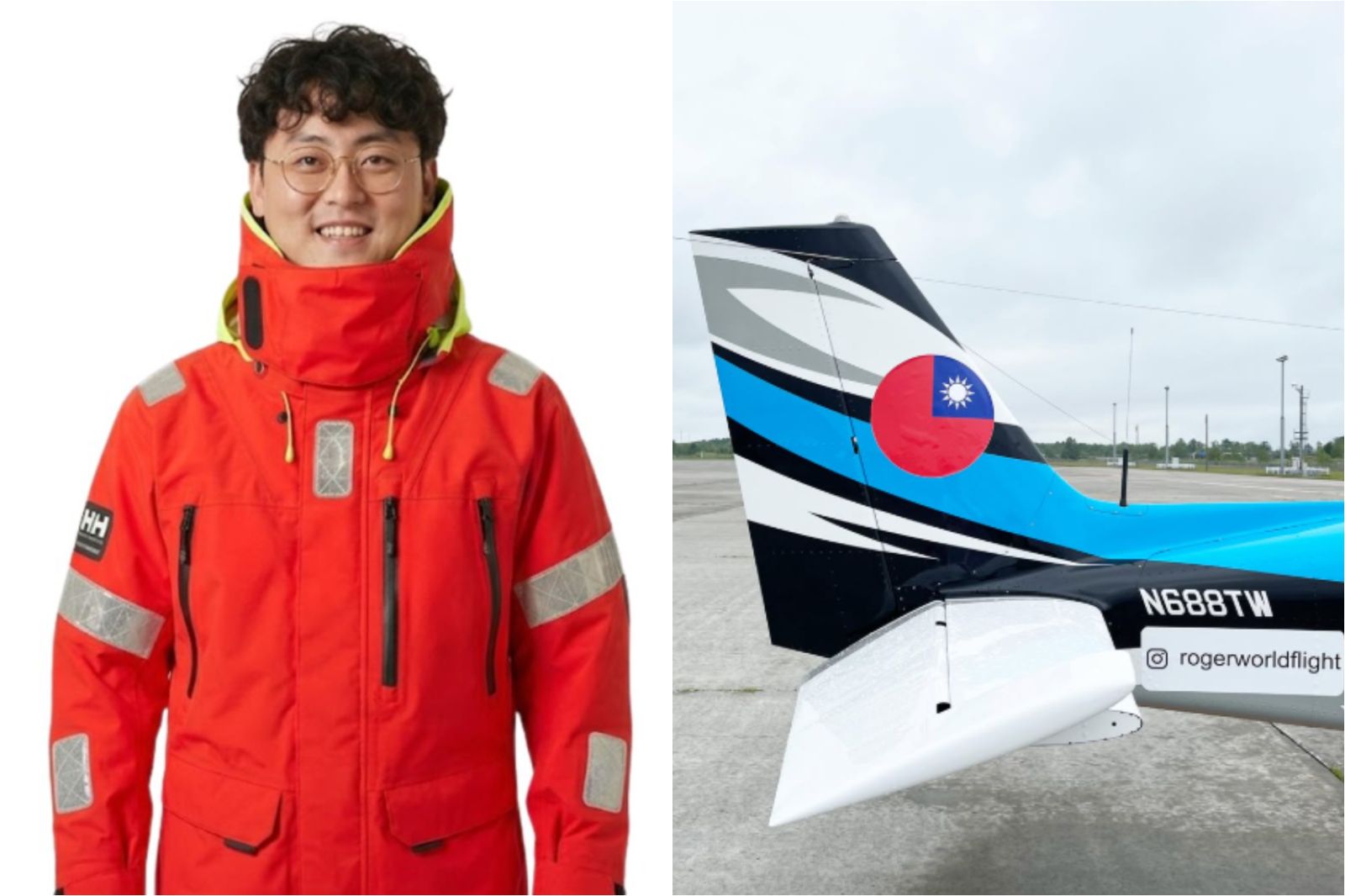 掛國旗自駕環球!飛行員林睿哲降落松機親曝「第一視角」:好想台灣