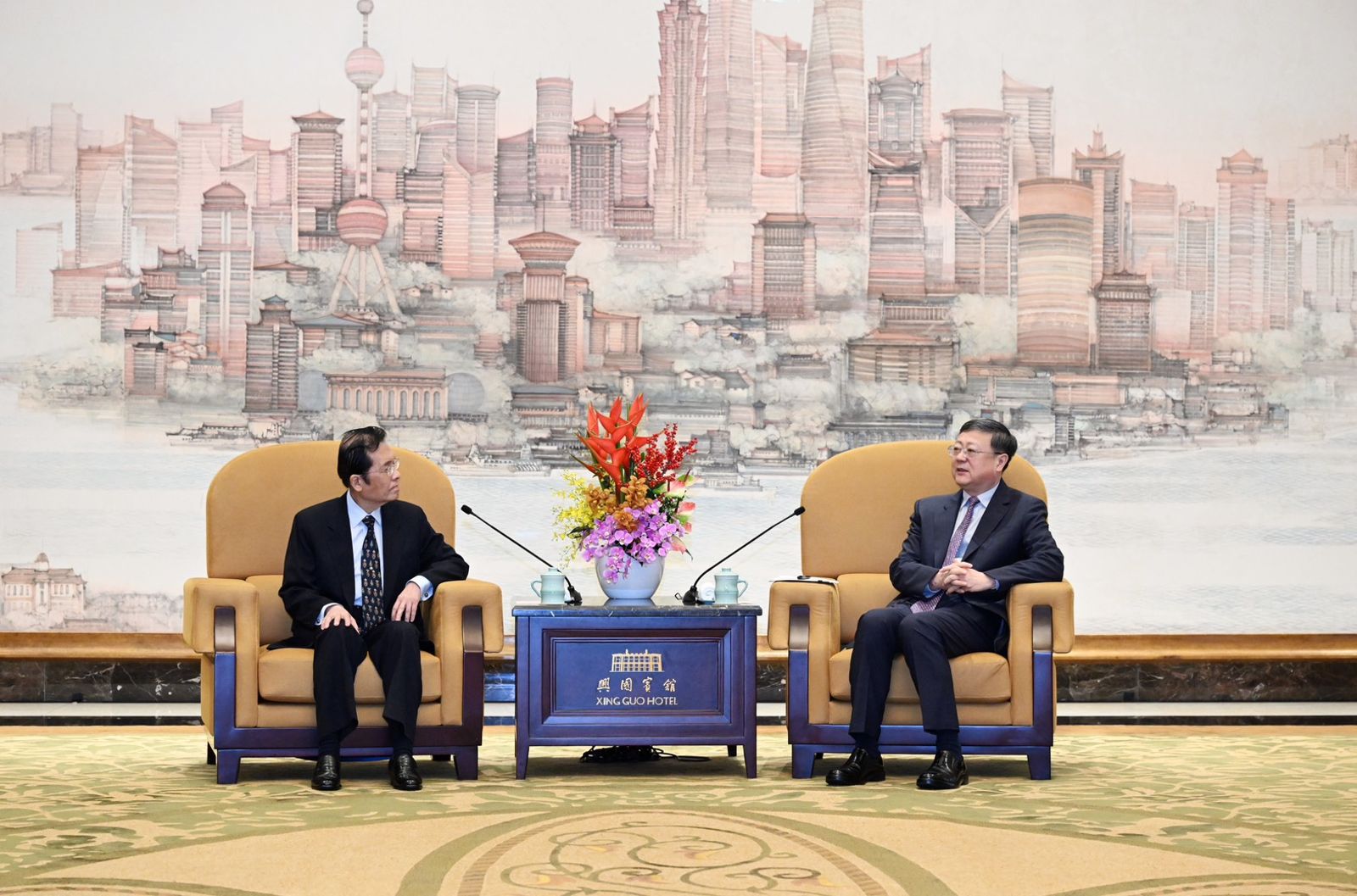 國民黨副主席張榮恭會晤上海市委書記陳吉寧　雙方強調滬台交流合作重要性