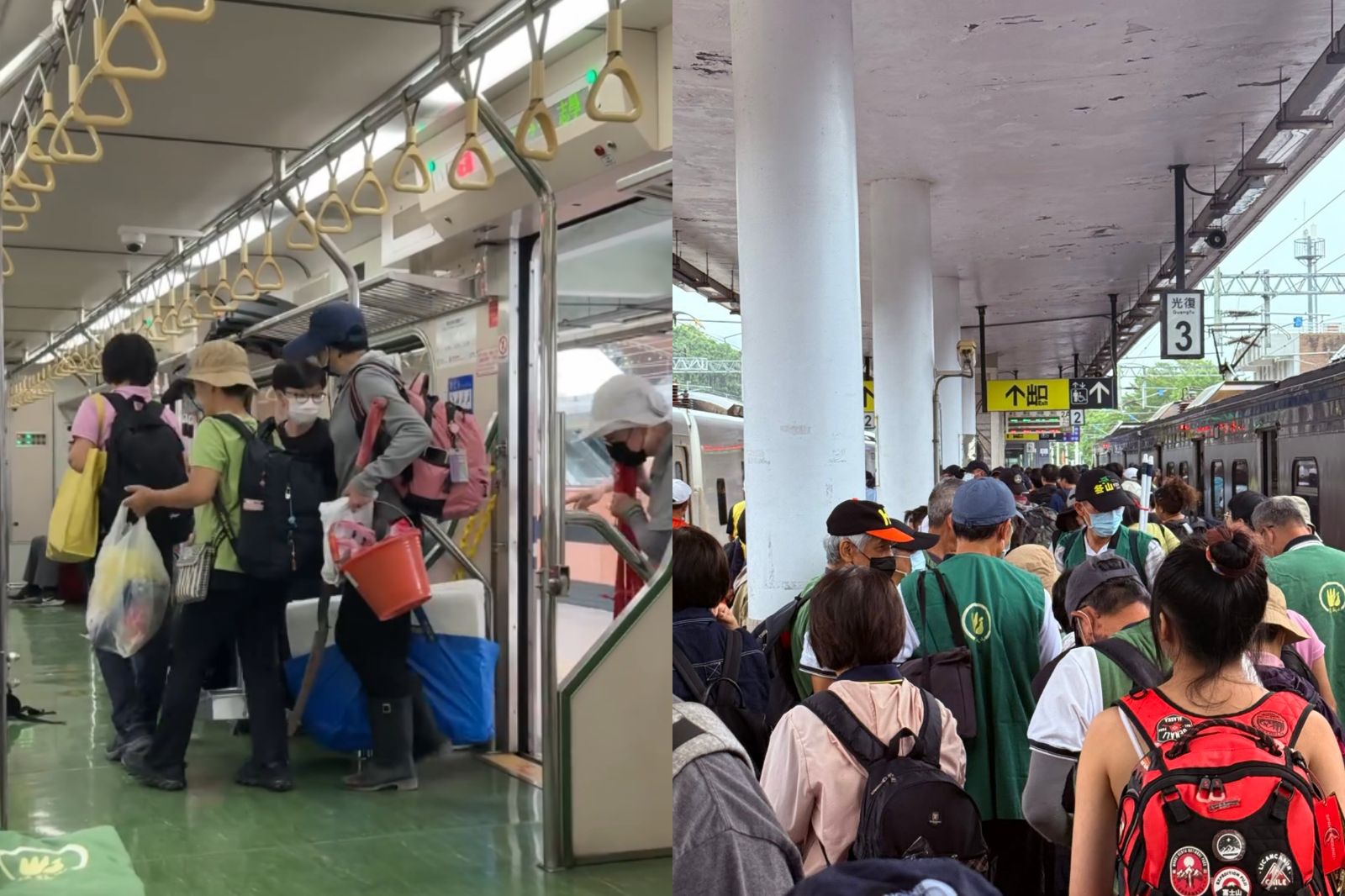 台鐵公司加開列車協助救災。圖／翻攝自Threads@melody.k75