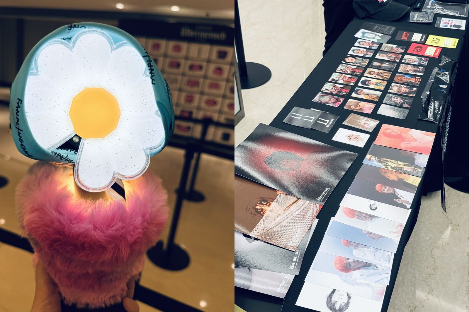 GD的周邊商品今天依舊熱銷,小花手燈是人手一隻的商品。林奕雯攝
