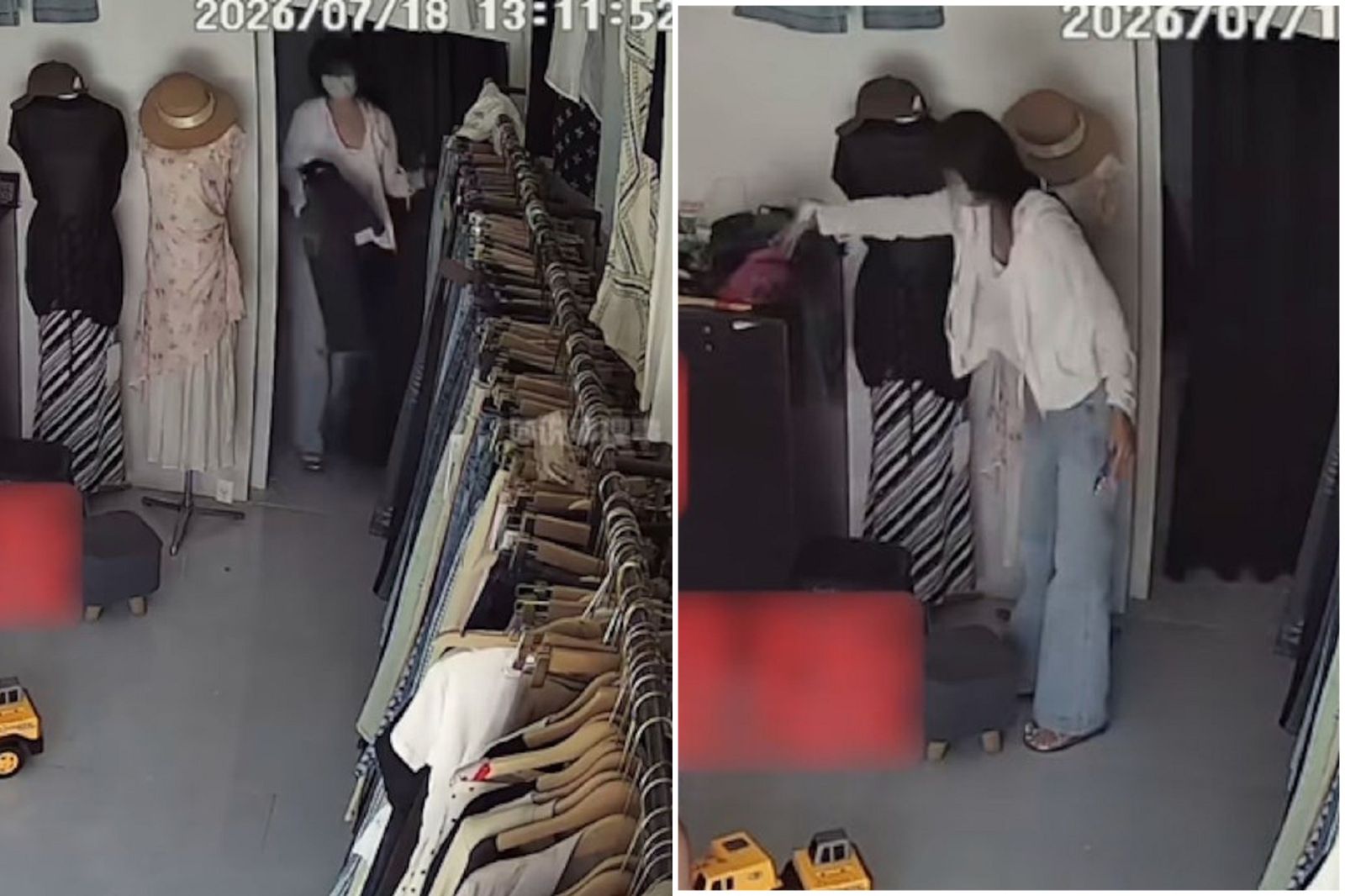 中國妹子把試衣間當廁所拉屎!衣服「有味道」還回去 還威脅撂人砸店
