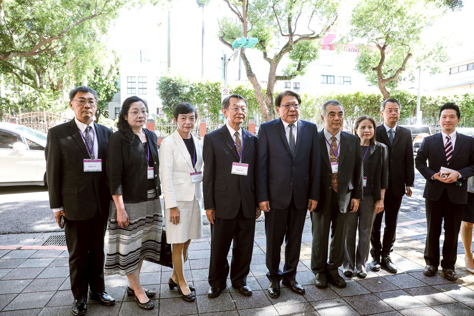 潘孟安今（30日）率7名大法官提名人選拜會民眾黨立法院黨團。（圖／鄒保祥攝）
