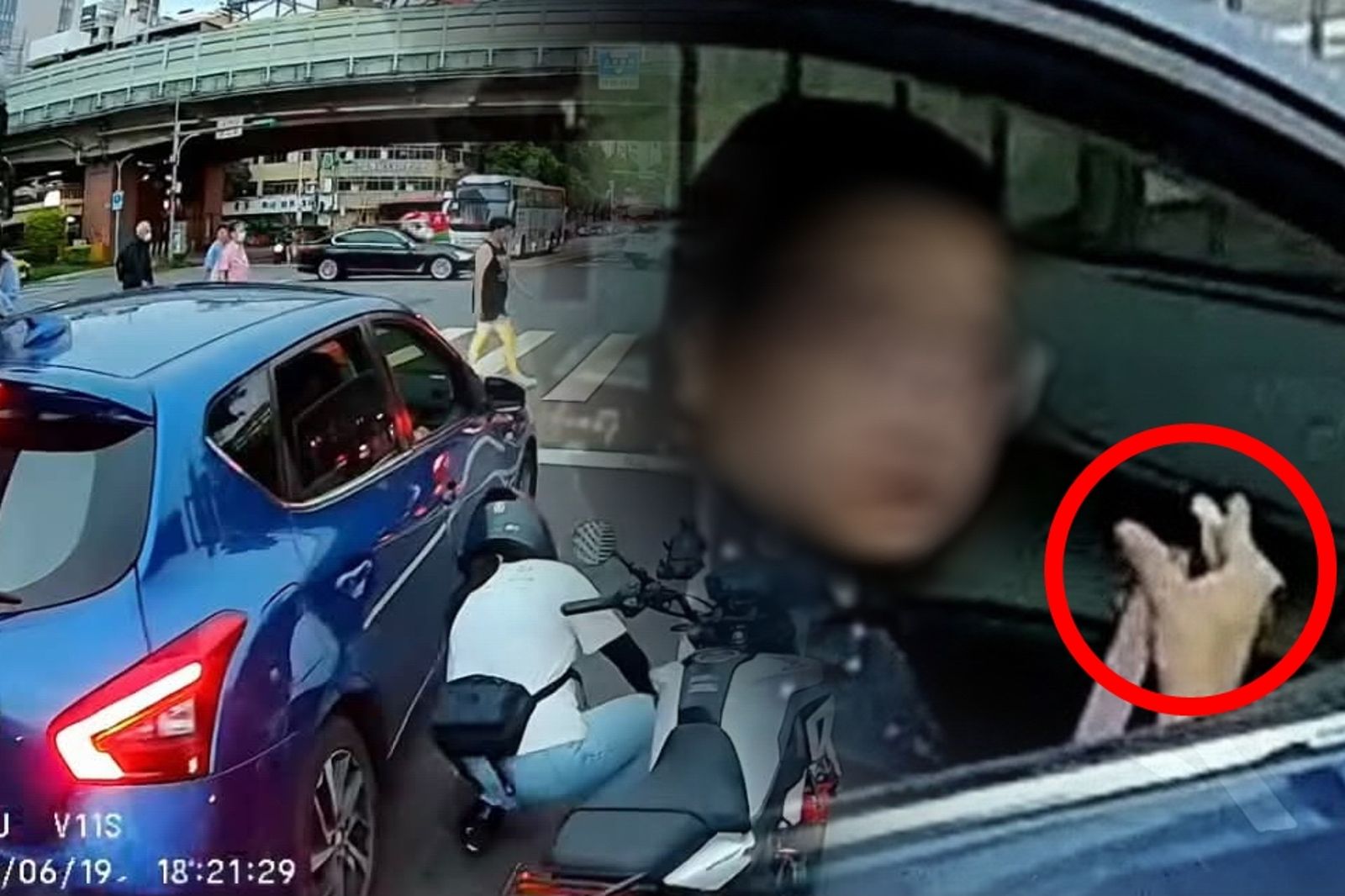 疑亂丟菸蒂遭當街反制!女騎士撿起怒丟回車內 轎車乘客被燙到驗傷提告