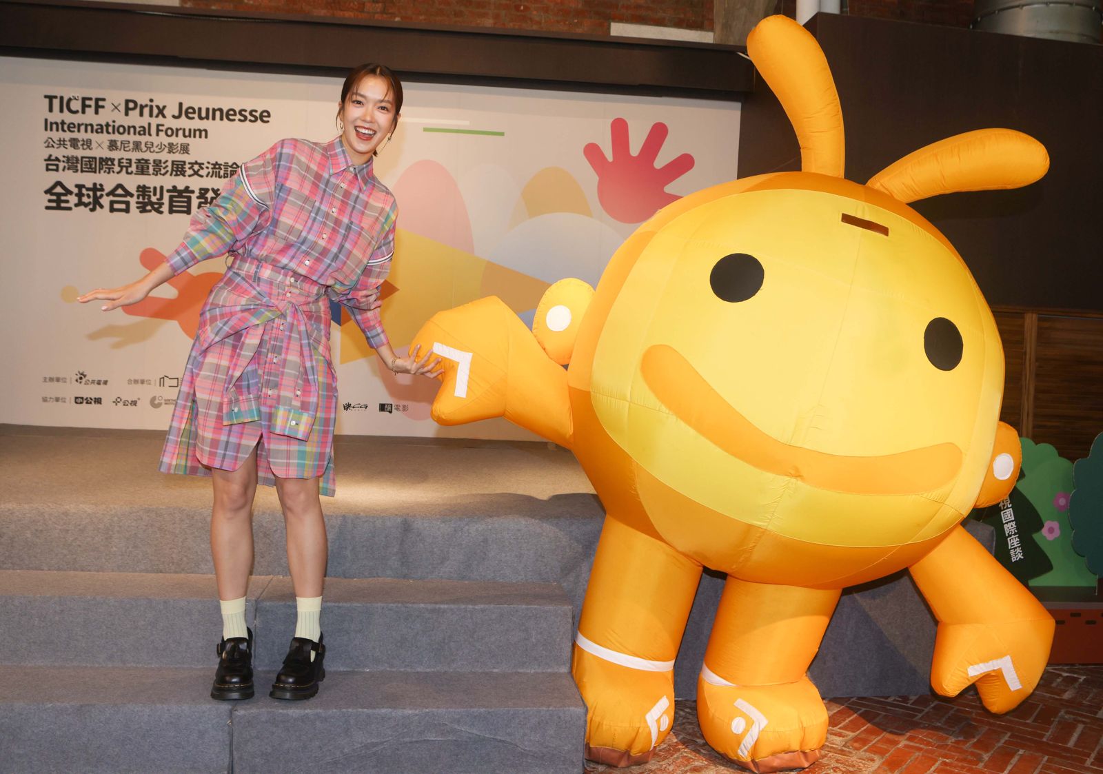大霈擔任國際兒童影展全球合製收發記者會影展代言人。公視提供