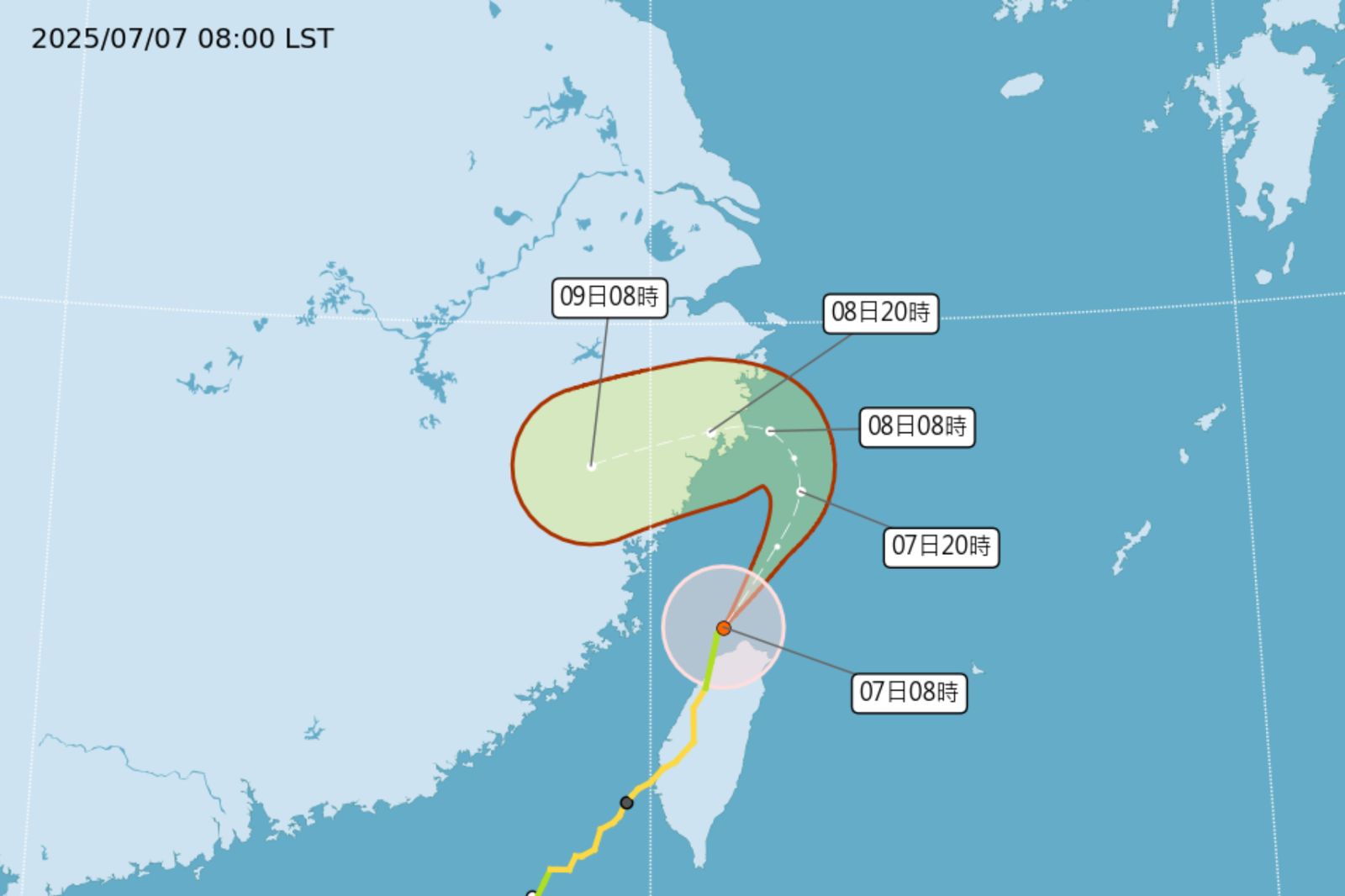 丹娜絲快速出海！最快「這時間」解除陸警　雨最大地區曝光