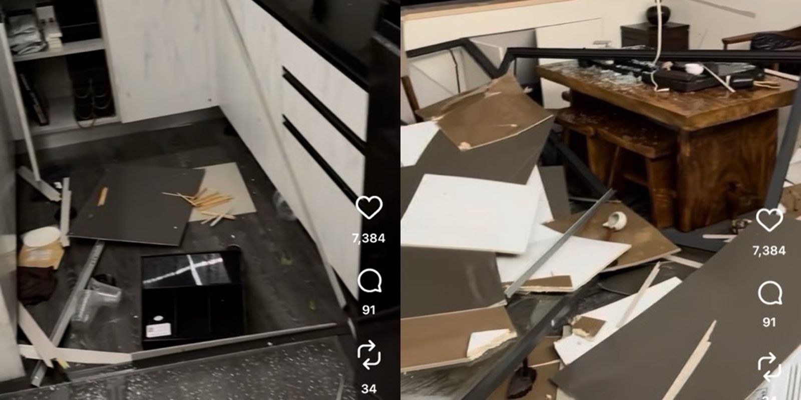 鳳梨嘉義老家慘況曝光。翻攝鳳梨IG