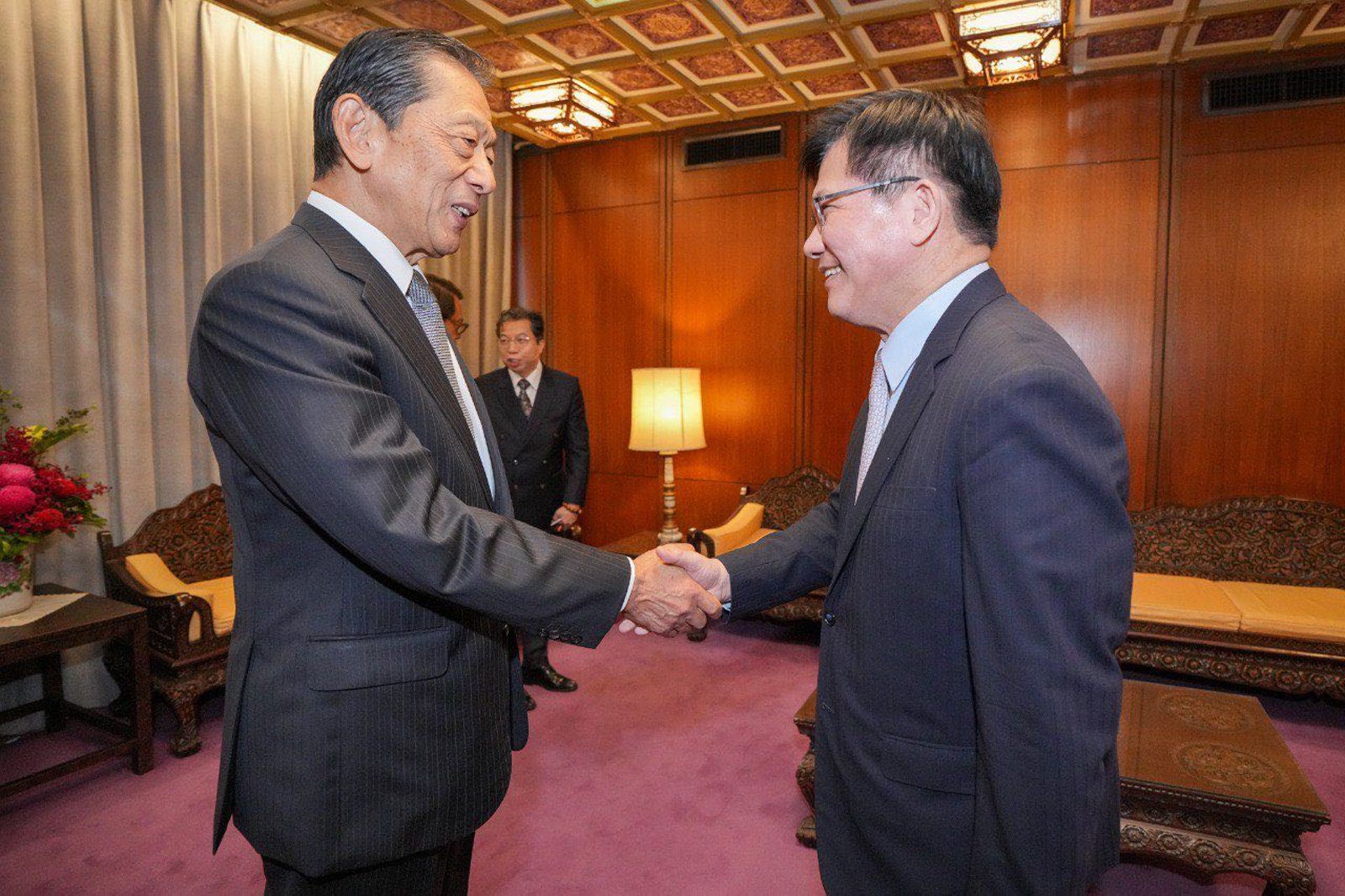 接見日台交流會長隅修三 　林佳龍：盼台日加速推動簽署EPA