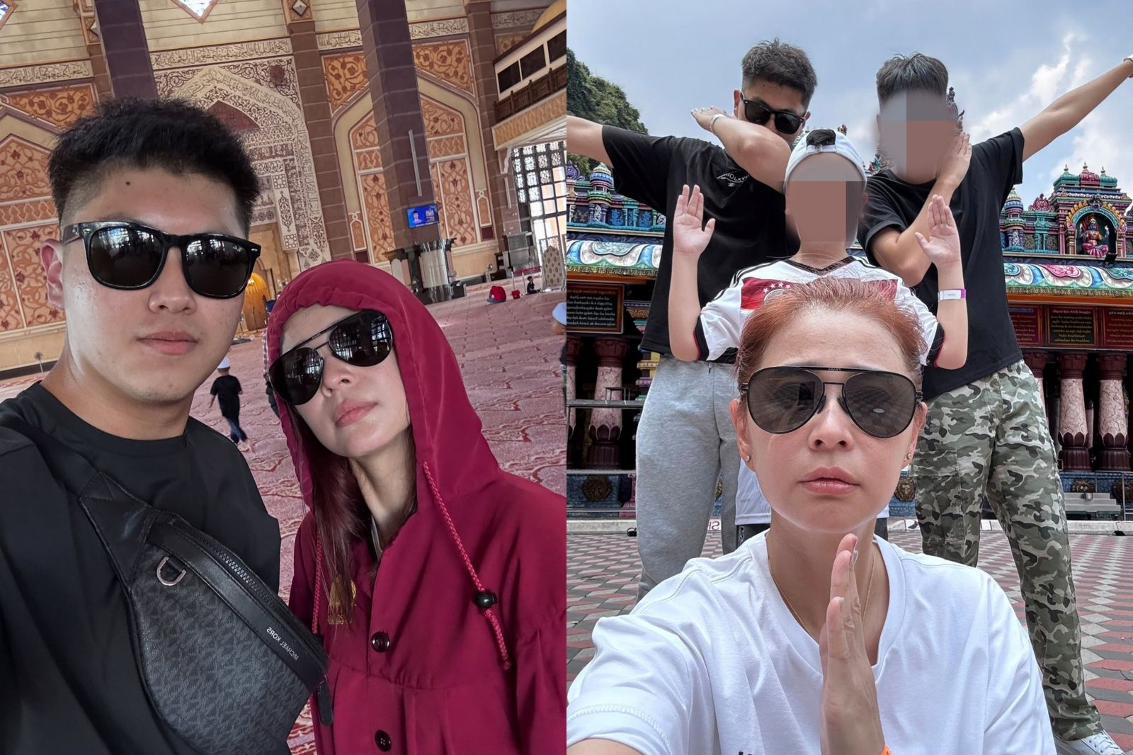 李燕將3個外甥視如已出，經常一同出遊，感情緊密。翻攝李燕正面思考團臉書