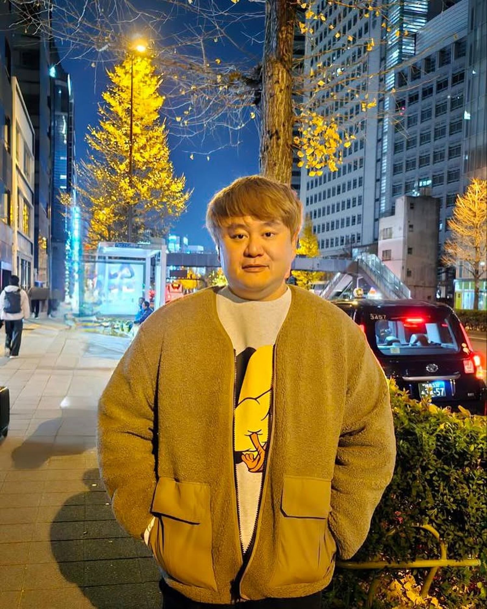 陳百祥認真的工作態度讓一隻阿圓很感動。翻攝Instagram @baisiang.c