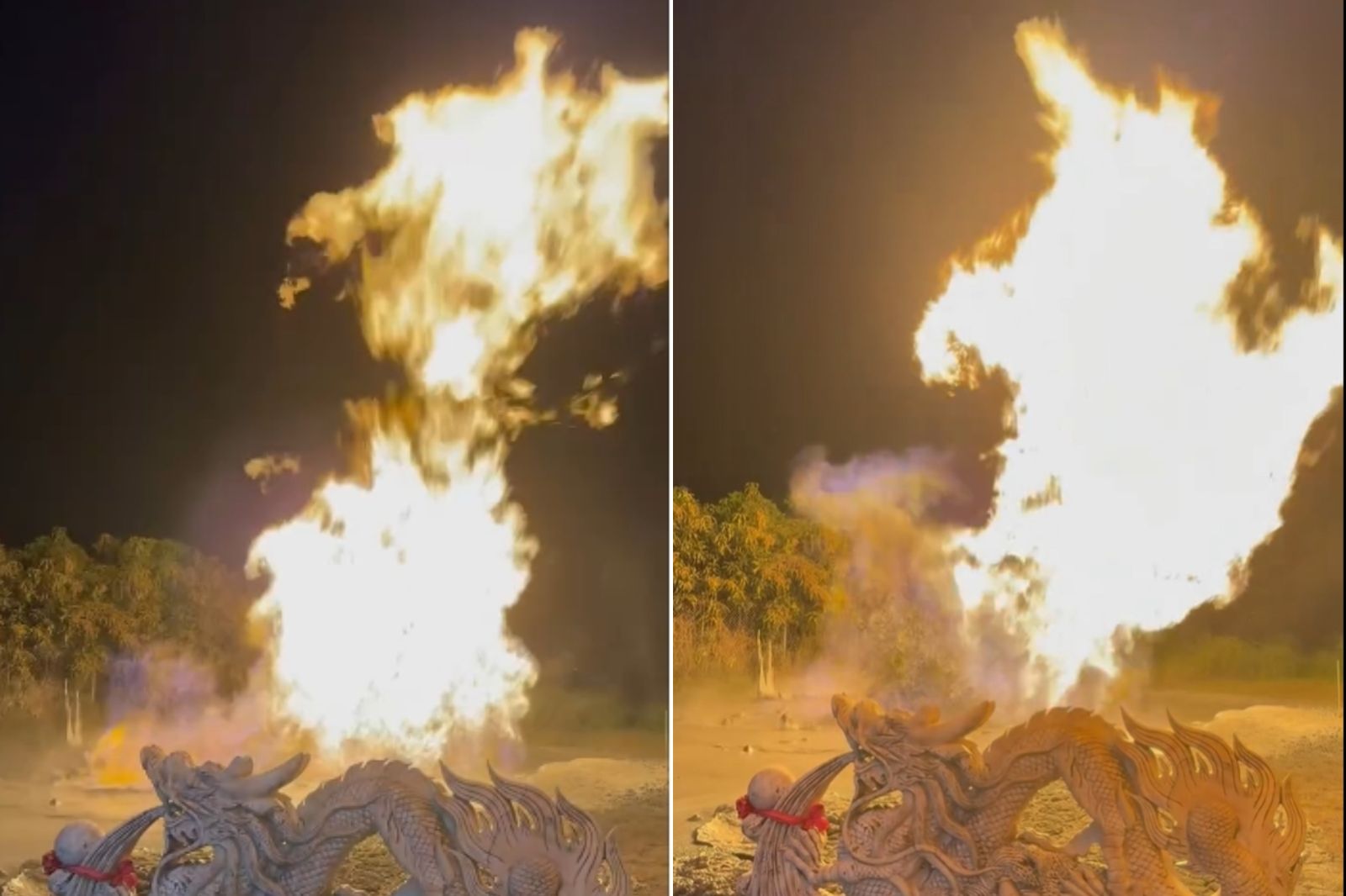 活半輩子才知!屏東驚見「泥火山爆發」熊熊烈焰衝天 震撼奇觀驚呆網...背後點火真相曝