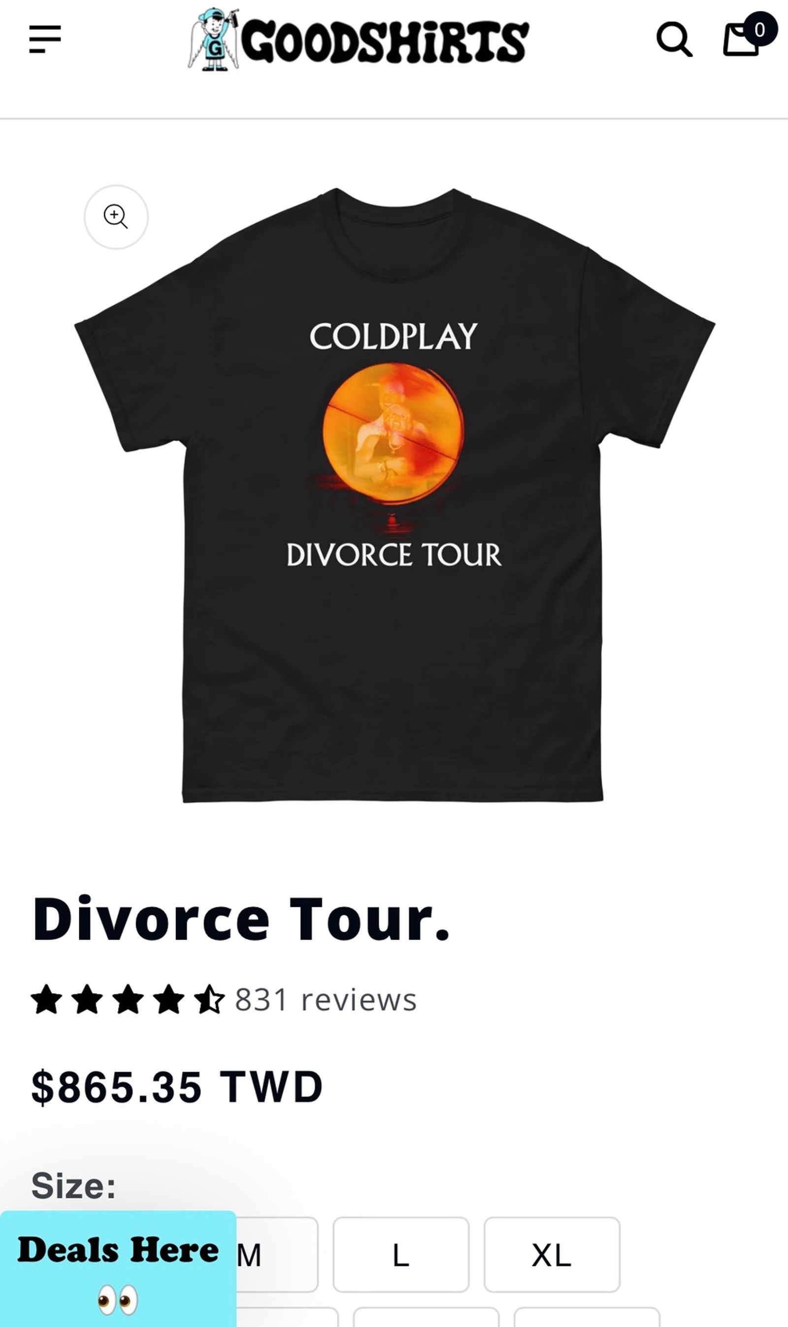 商人推出搞笑T恤。翻攝GOODSHIRTS網站