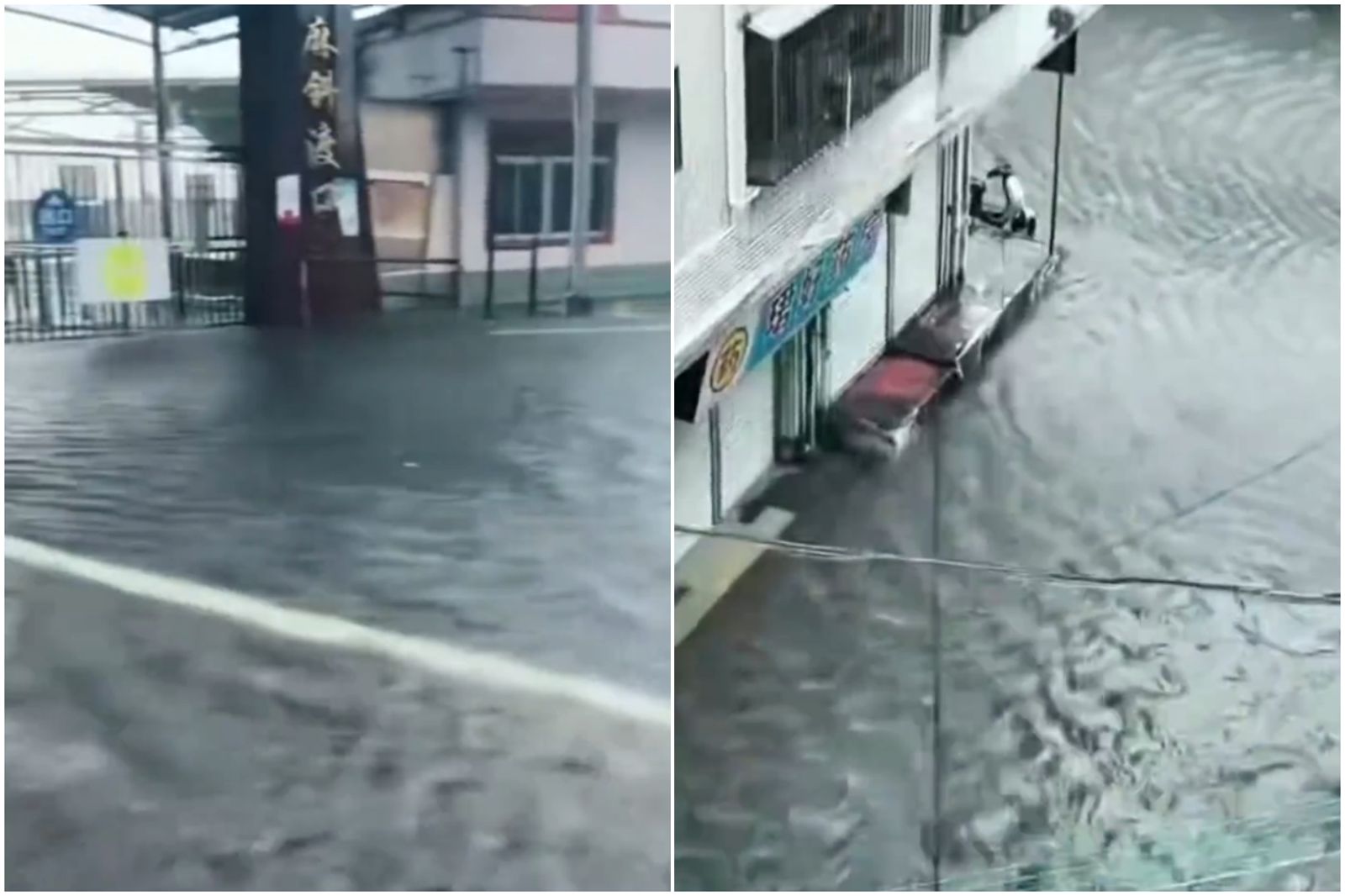 颱風為海南島帶來嚴重淹水災情。圖/微博