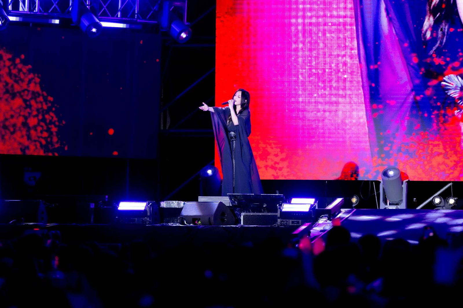 徐佳瑩台東開唱，因觀眾熱情小忘詞。台東縣政府提供