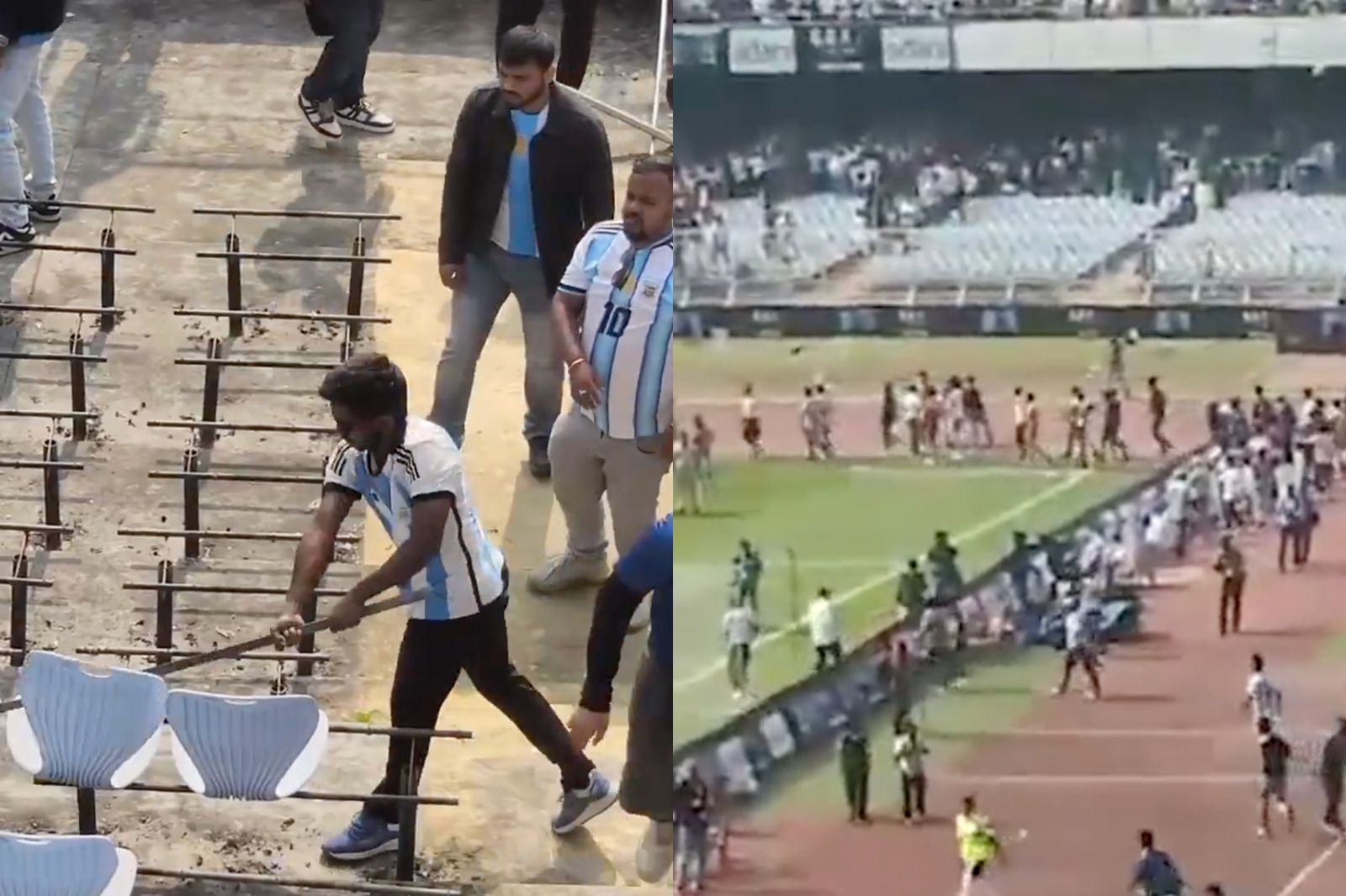 梅西印度行「快閃22分鐘」！球迷花大錢買票看嘸人　砸爛座椅、燒沙發衝場內抗議