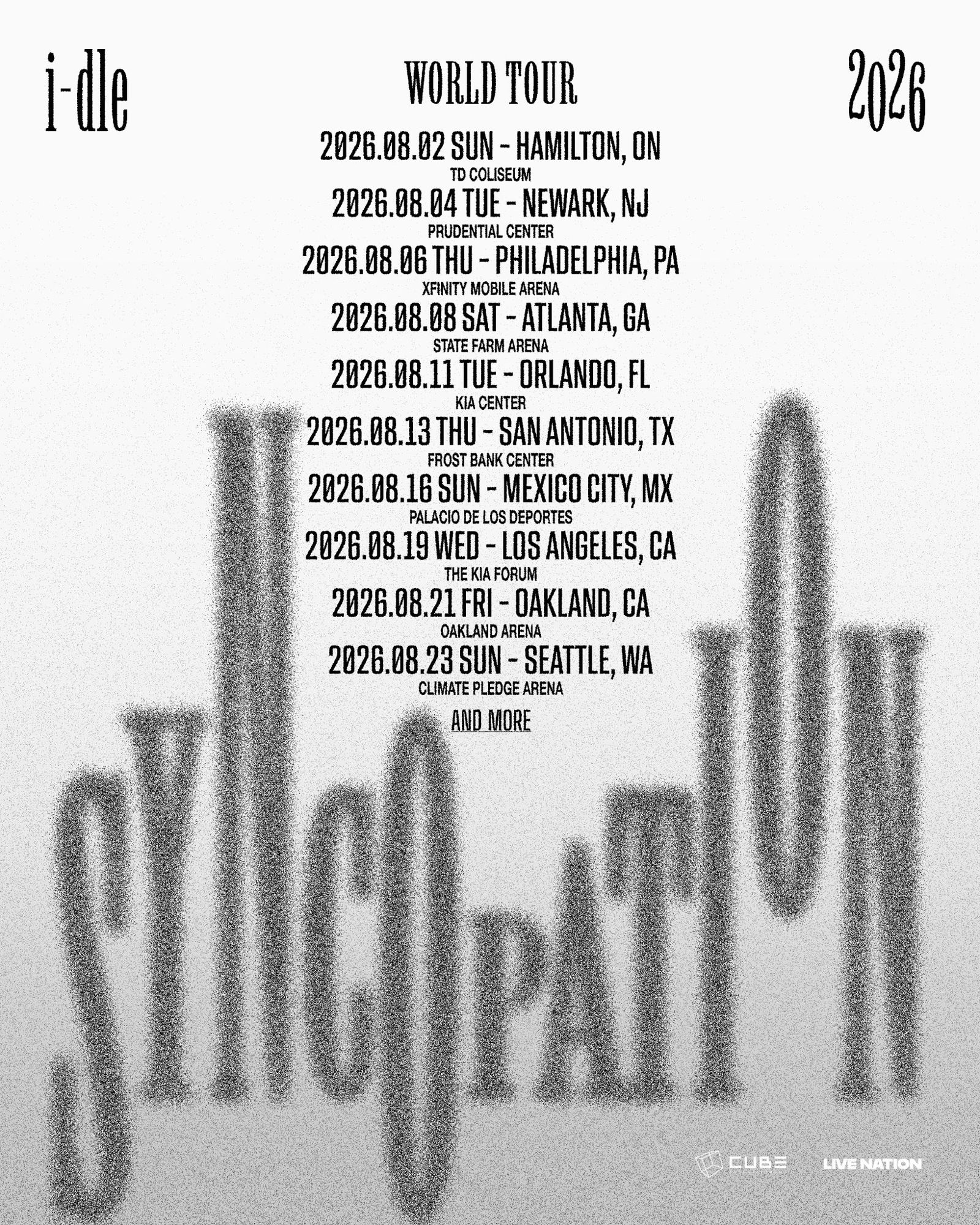 i-dle原定8月期在北美巡演。翻攝X @official_i_dle