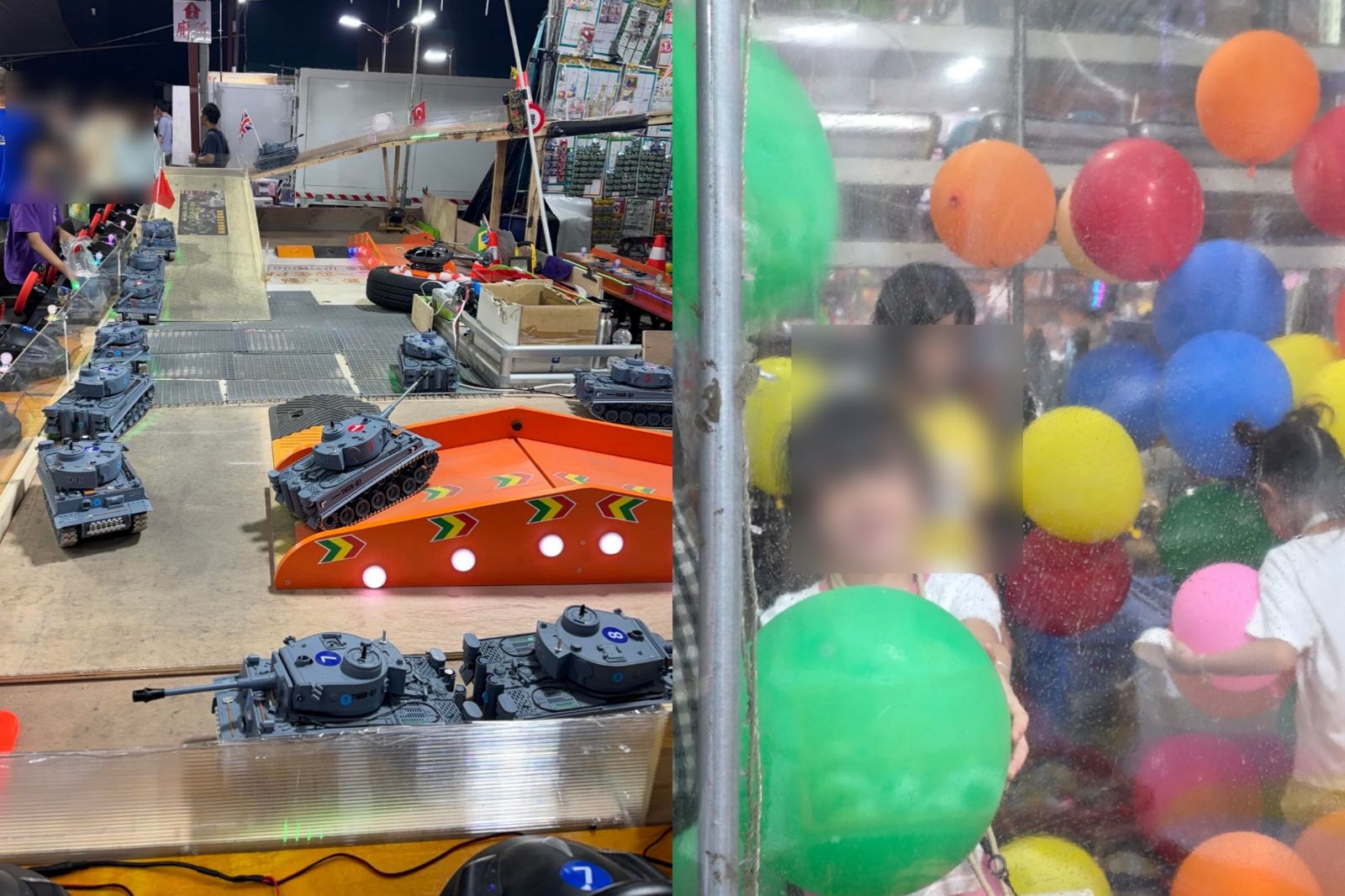 埔里城觀光夜市遊戲多元,如親子遊樂園。圖/翻攝自Threads@orange20230715