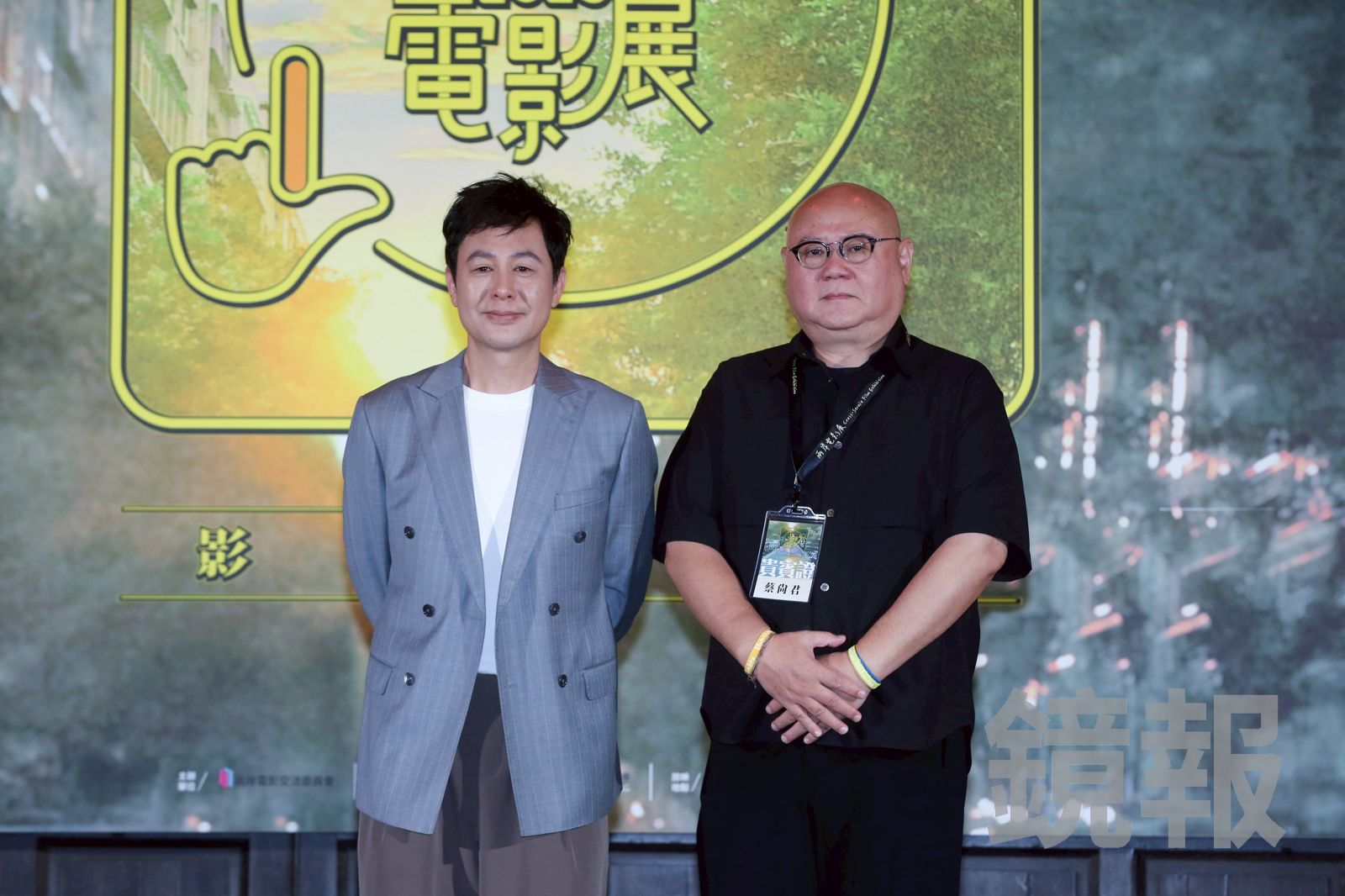 演員張頌文(左)與《日掛中天》導演蔡尚君。董孟航攝