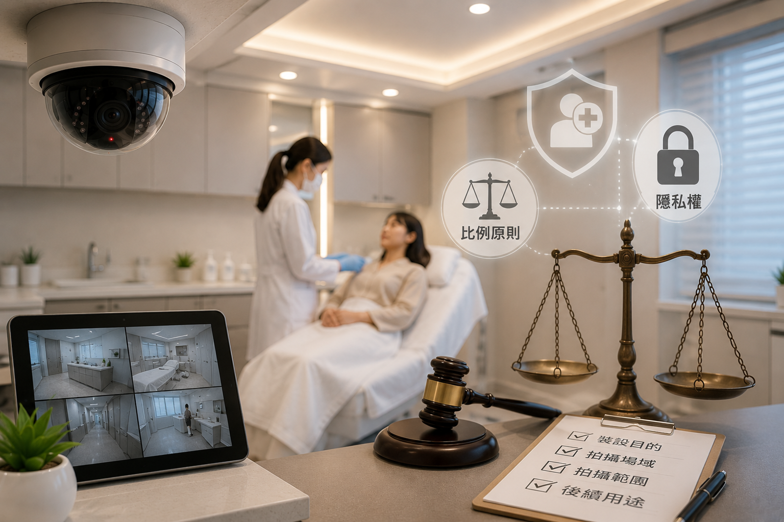 醫美監視器「未告知拍攝」就違法?律師揭比例原則:不能一概而論