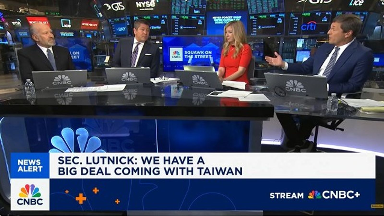 盧特尼克稱，將和台灣達成重大協議。圖／翻自CNBC畫面