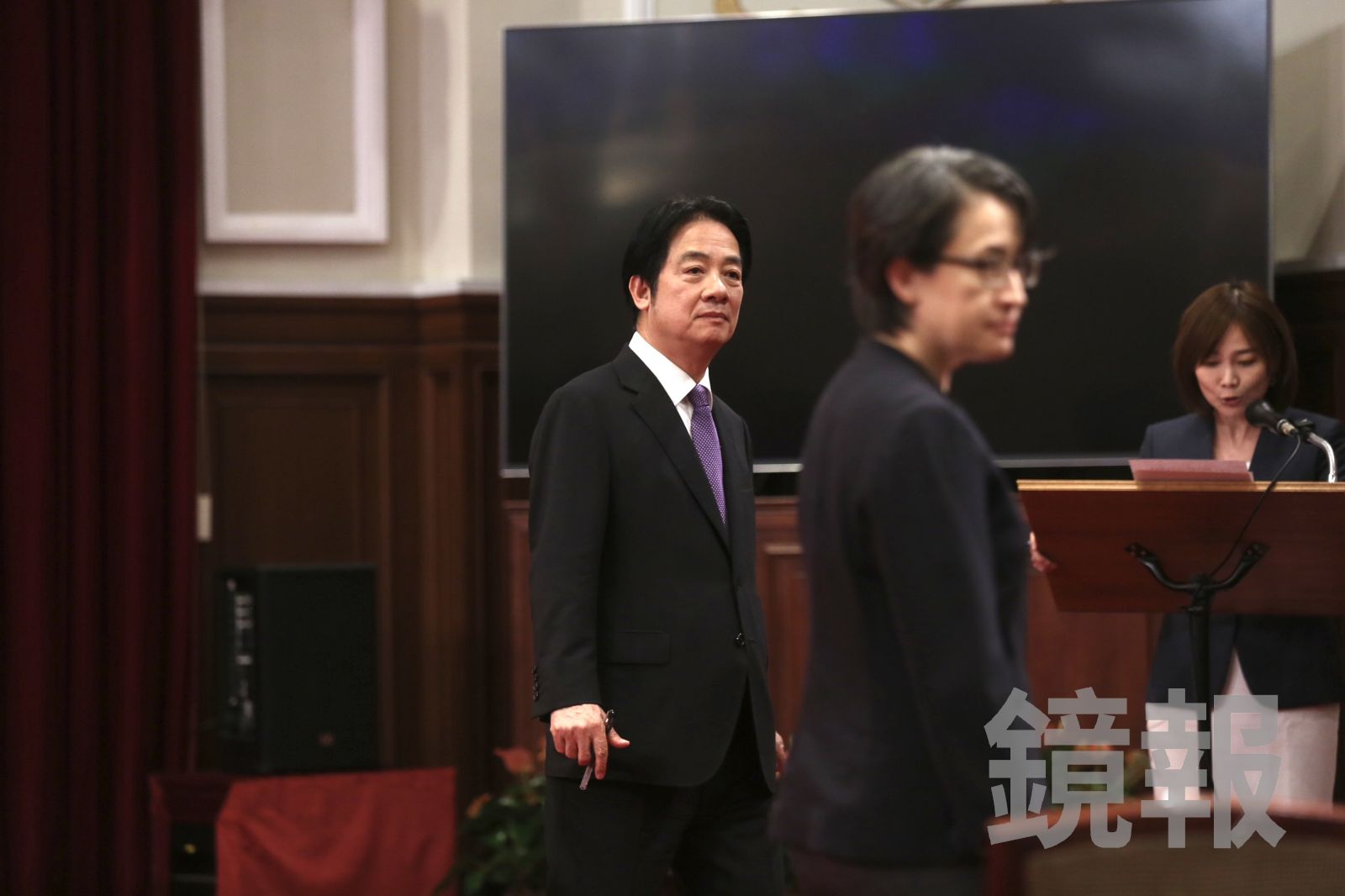 針對823投票結果,總統賴清德晚間在總統府發表談話。(圖/董孟航攝)