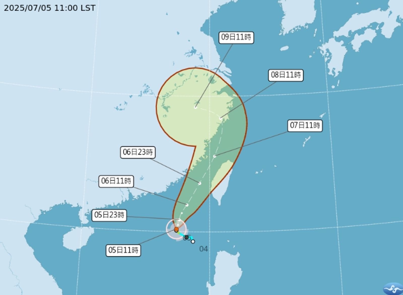 丹娜絲增強可能升級中颱　氣象粉專示警「14縣市高風險」