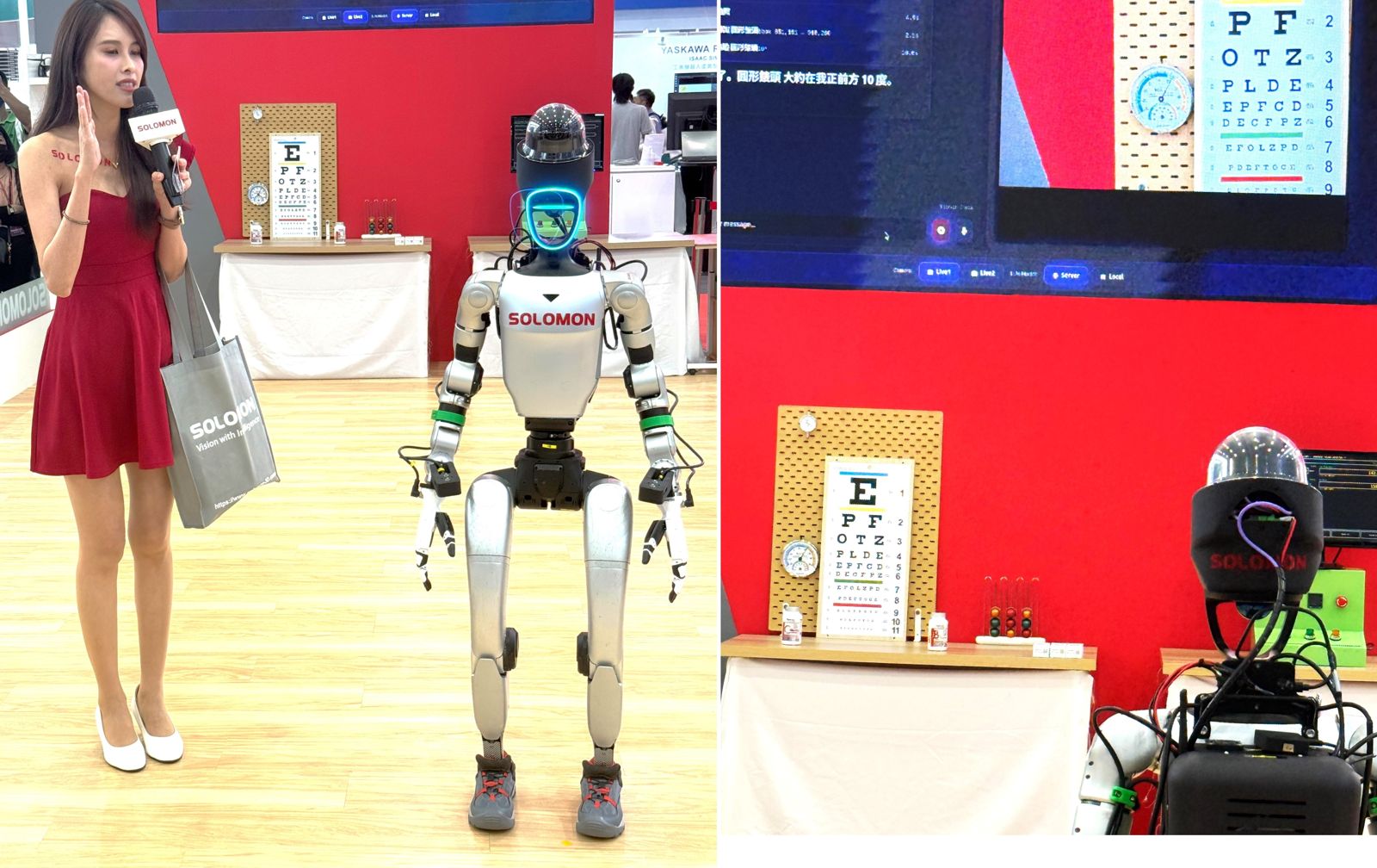 人形機器人竟是「大近視」!所羅門給出好目色 5公尺外讀視力表、抄表一清二楚
