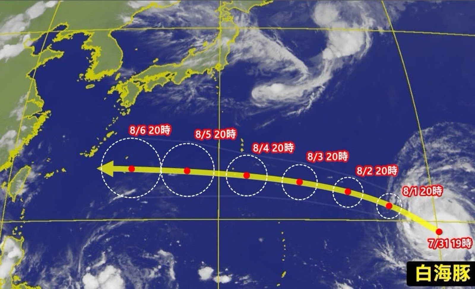 強颱白海豚更靠近台灣了!恐「來台過節」 77年來颱風最愛的節日