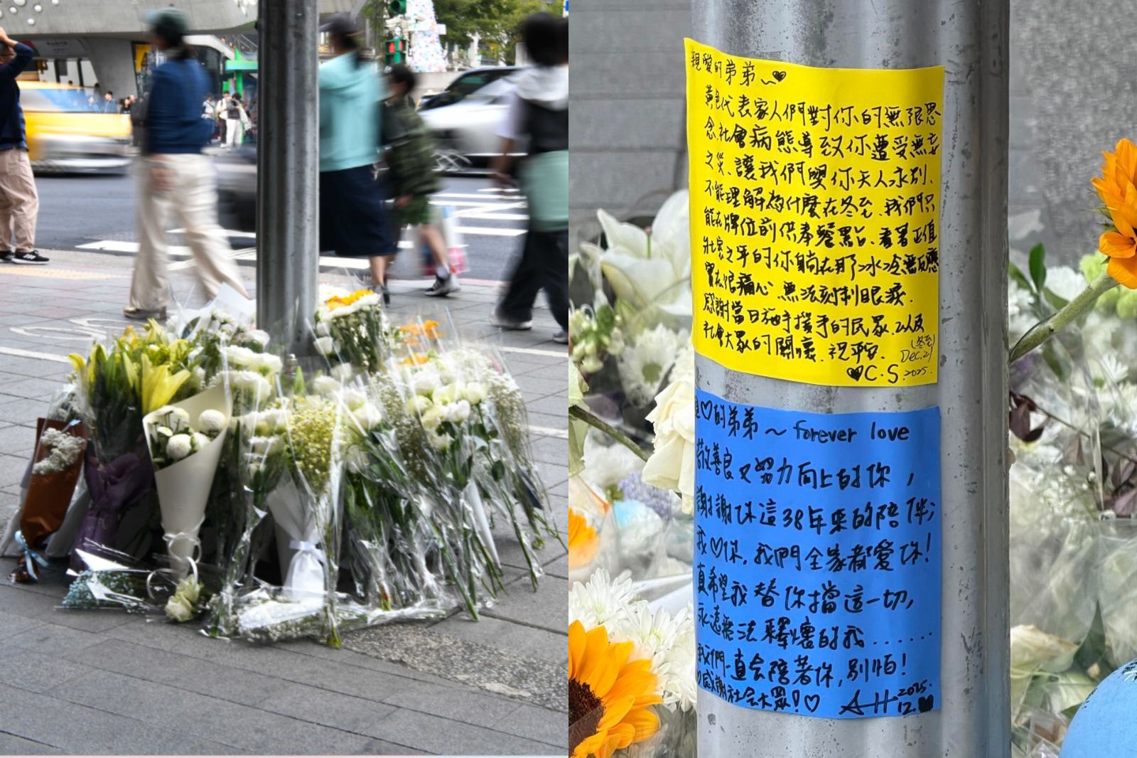 停等紅燈遇害...騎士姊連2天現場悼念　家屬能有理賠？蔣萬安給3方向
