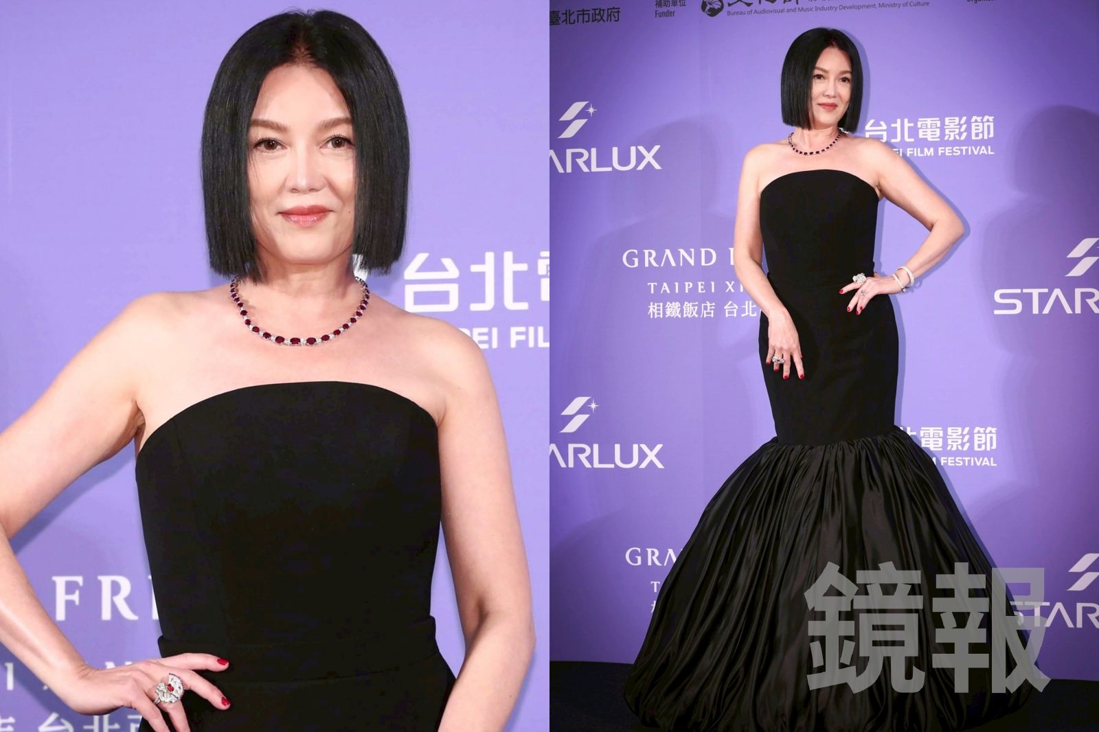 苗可麗首挑北影頒獎主持!戴6千萬鑽石現身 低胸禮服S曲線火辣現身
