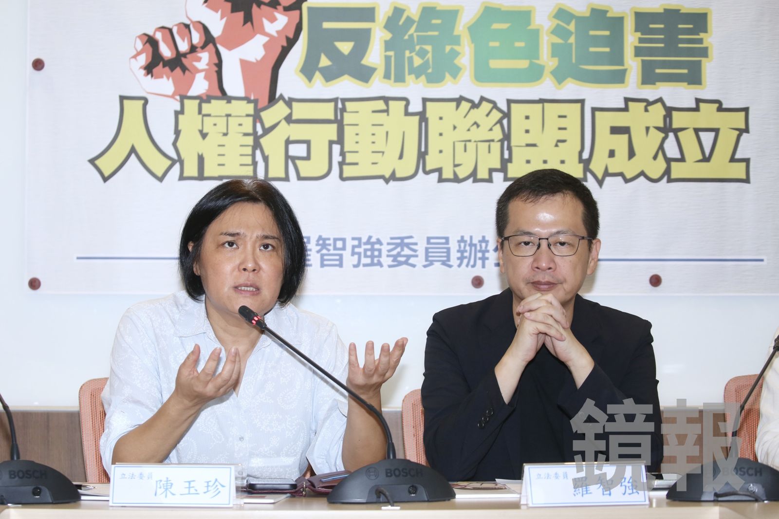 羅智強指出，針對未來行政訴訟、刑事訴訟、憲法訴訟、國賠訴訟等，都會讓律師團做大家的後盾。（圖／董孟航攝）