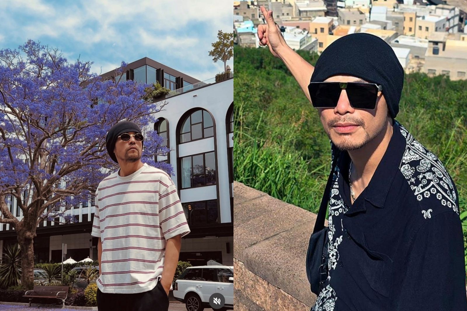 周杰倫新照造型跟黃明志相似，意外成了討論話題。左為周杰倫、右為黃明志。翻攝IG＠jaychou、namewee