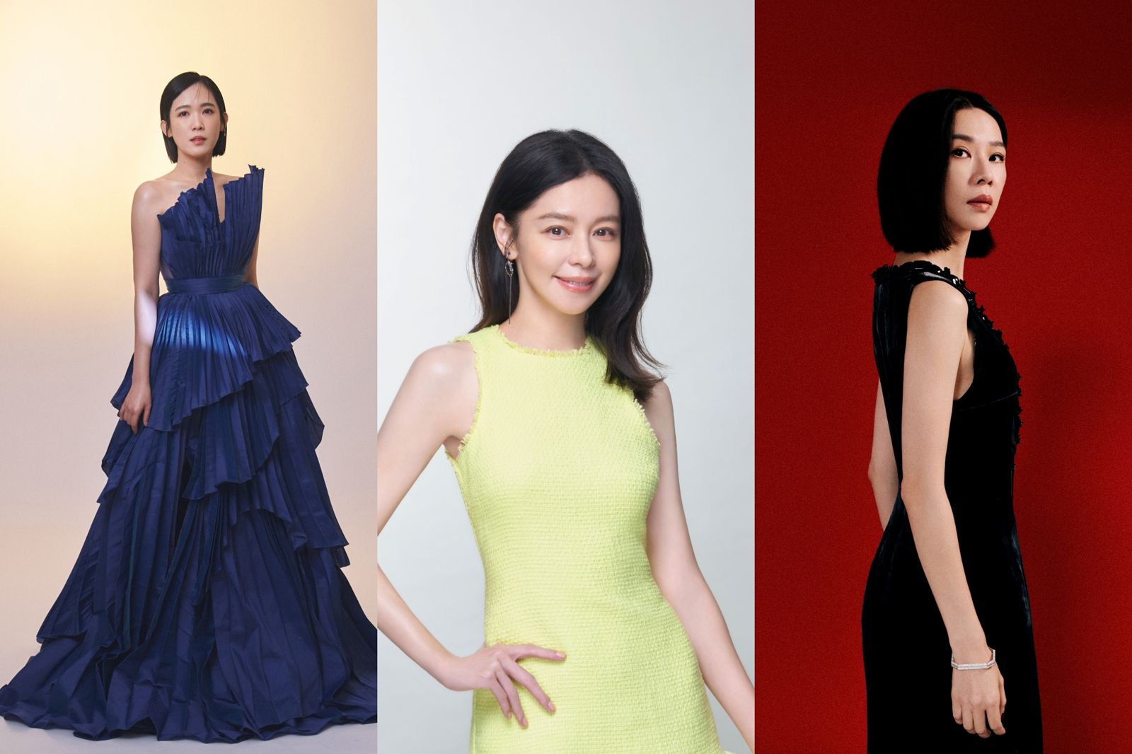 左起孫可芳、徐若瑄、謝盈萱「孤味三姊妹」將在金馬頒獎典禮為「媽媽」陳淑芳獻上終身成就獎。金馬執委會提供