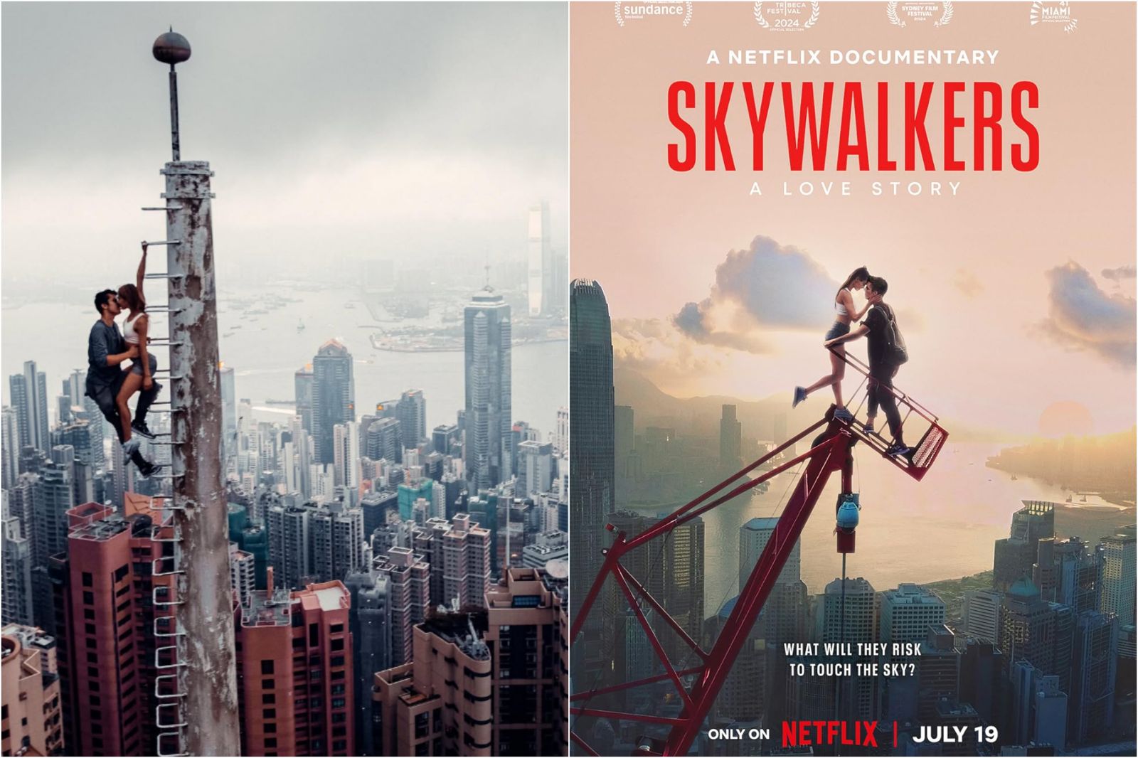 曾拍Netflix紀錄片!俄羅斯情侶攀帝國大廈秀出「世界和平」求婚秒被逮